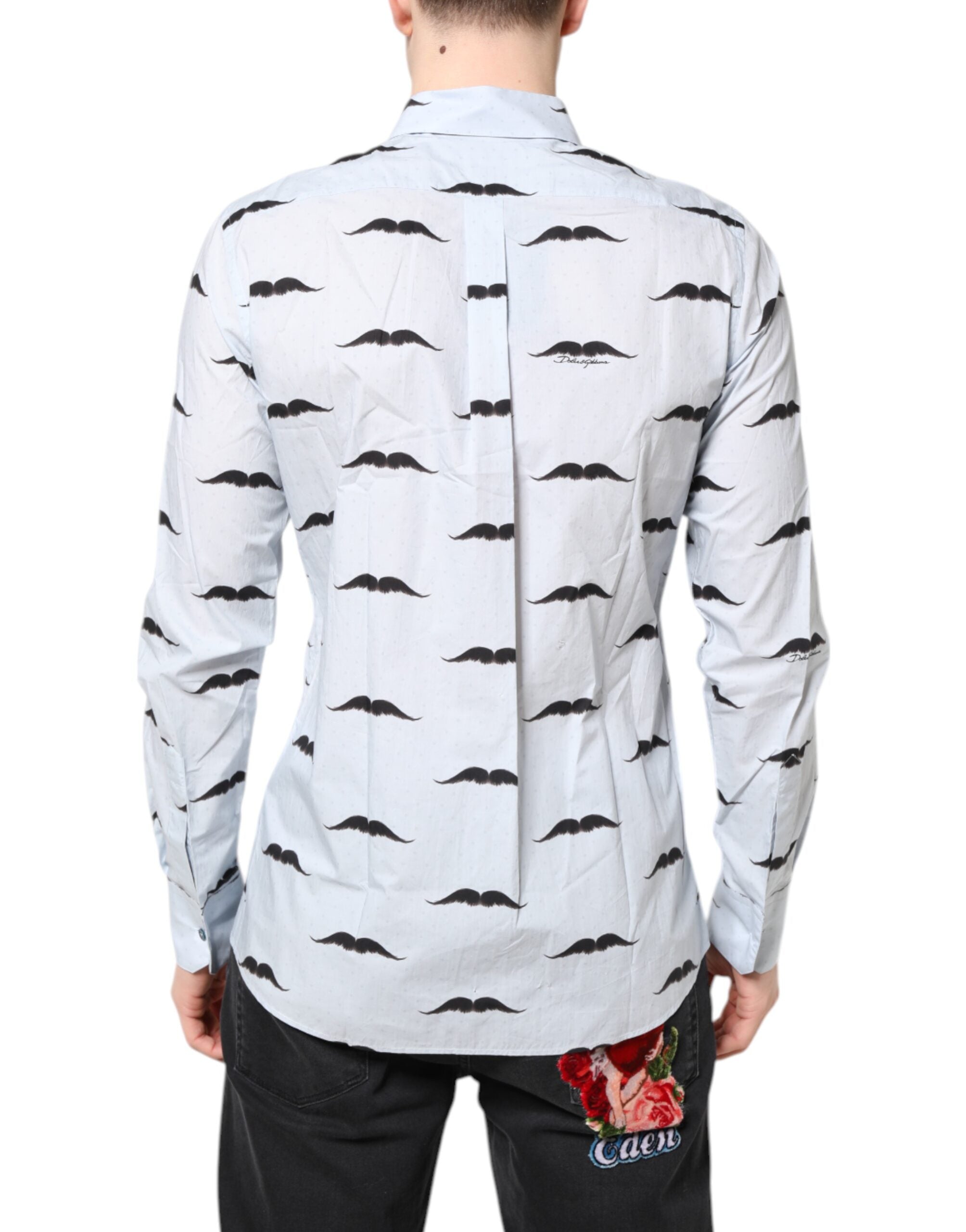 Dolce & Gabbana Light Blue Cotton MARTINI Formal Dress Men's Shirt