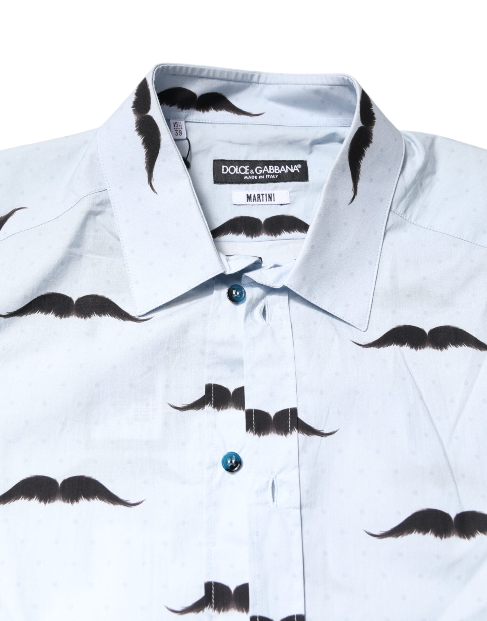 Dolce & Gabbana Light Blue Cotton MARTINI Formal Dress Men's Shirt