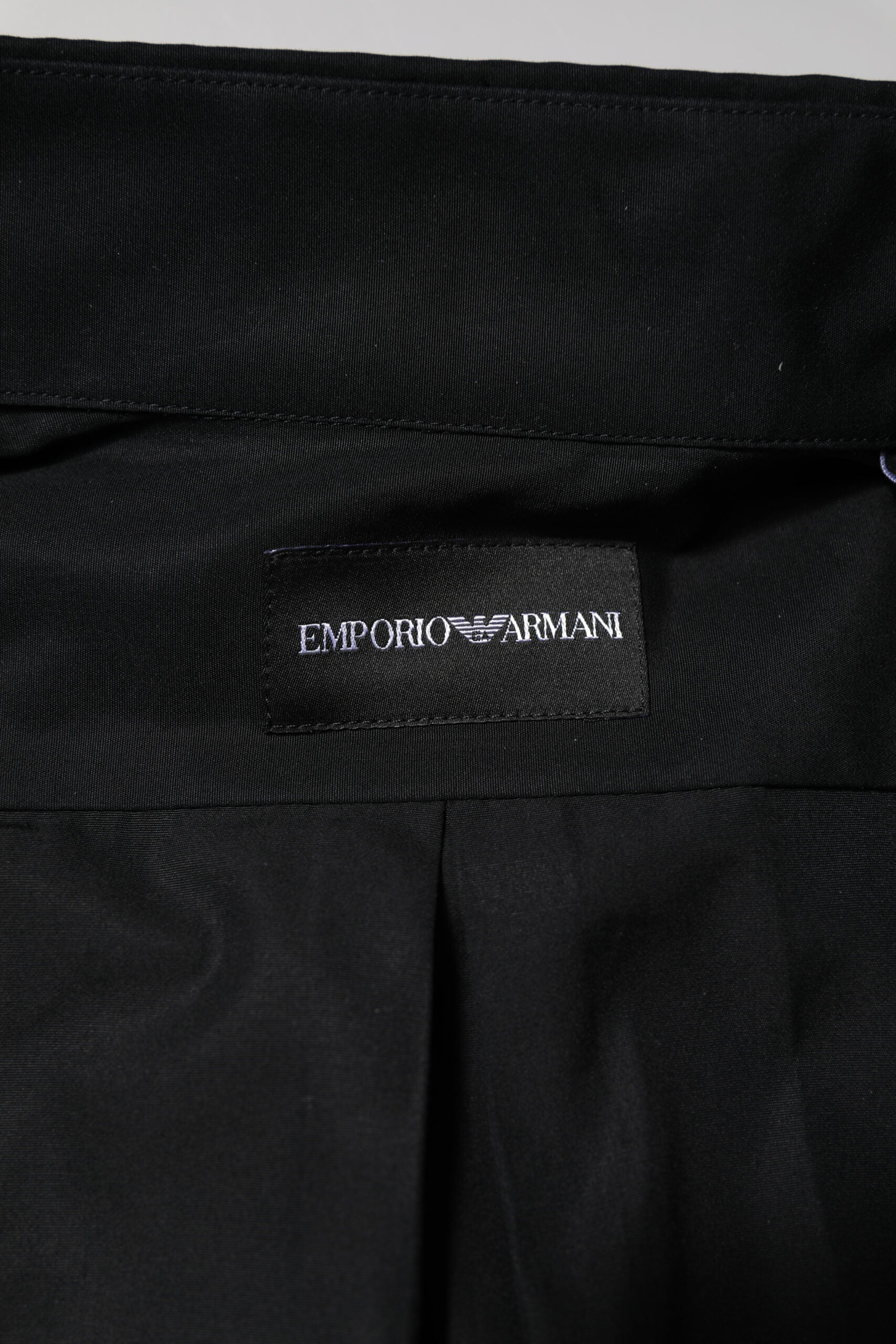 Emporio Armani Black Cotton Long Sleeves Men Formal Dress Men's Shirt (Pre-Owned)