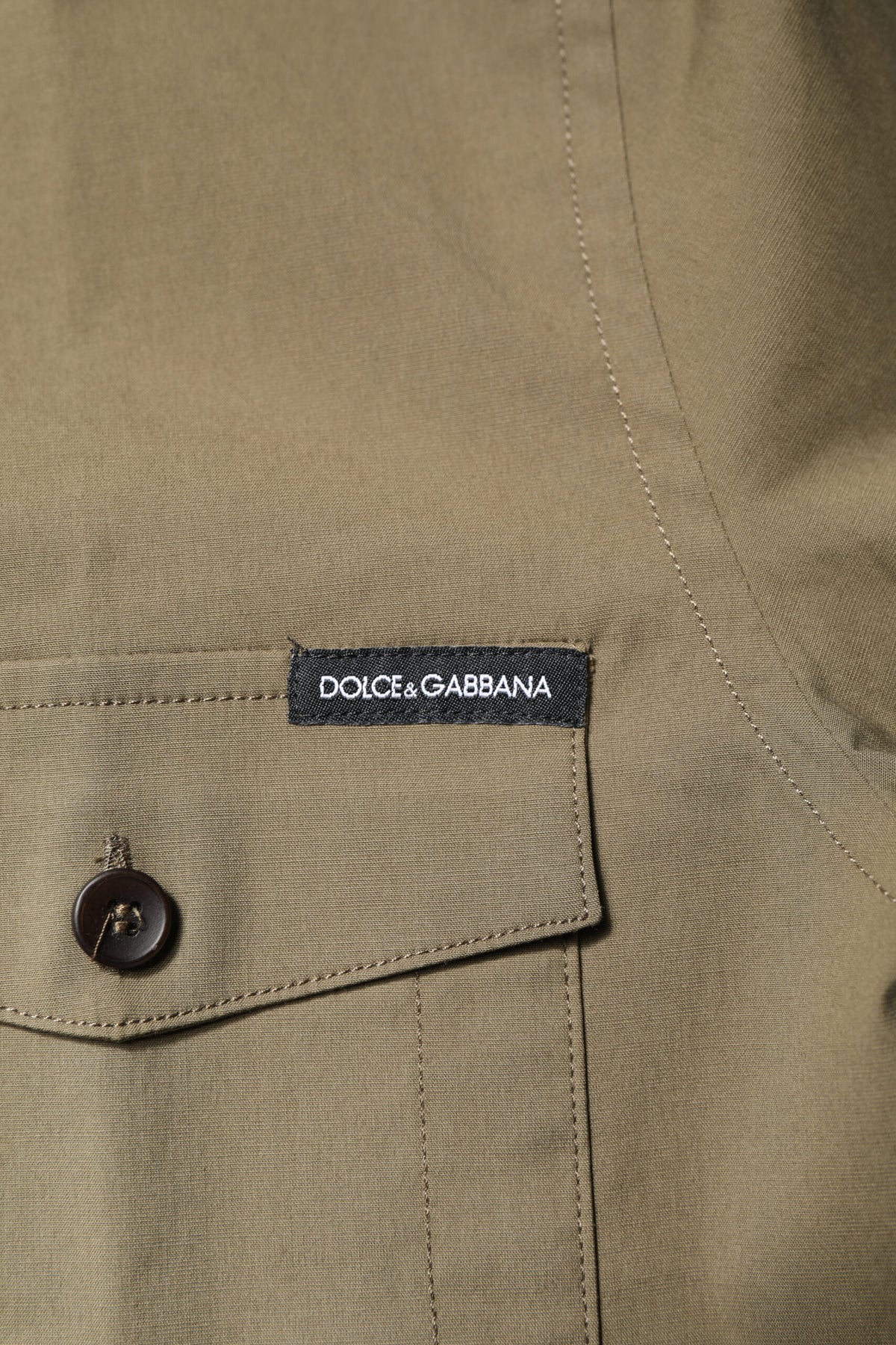 Dolce & Gabbana Brown Cotton Stretch Casual Long Sleeves Men's Shirt
