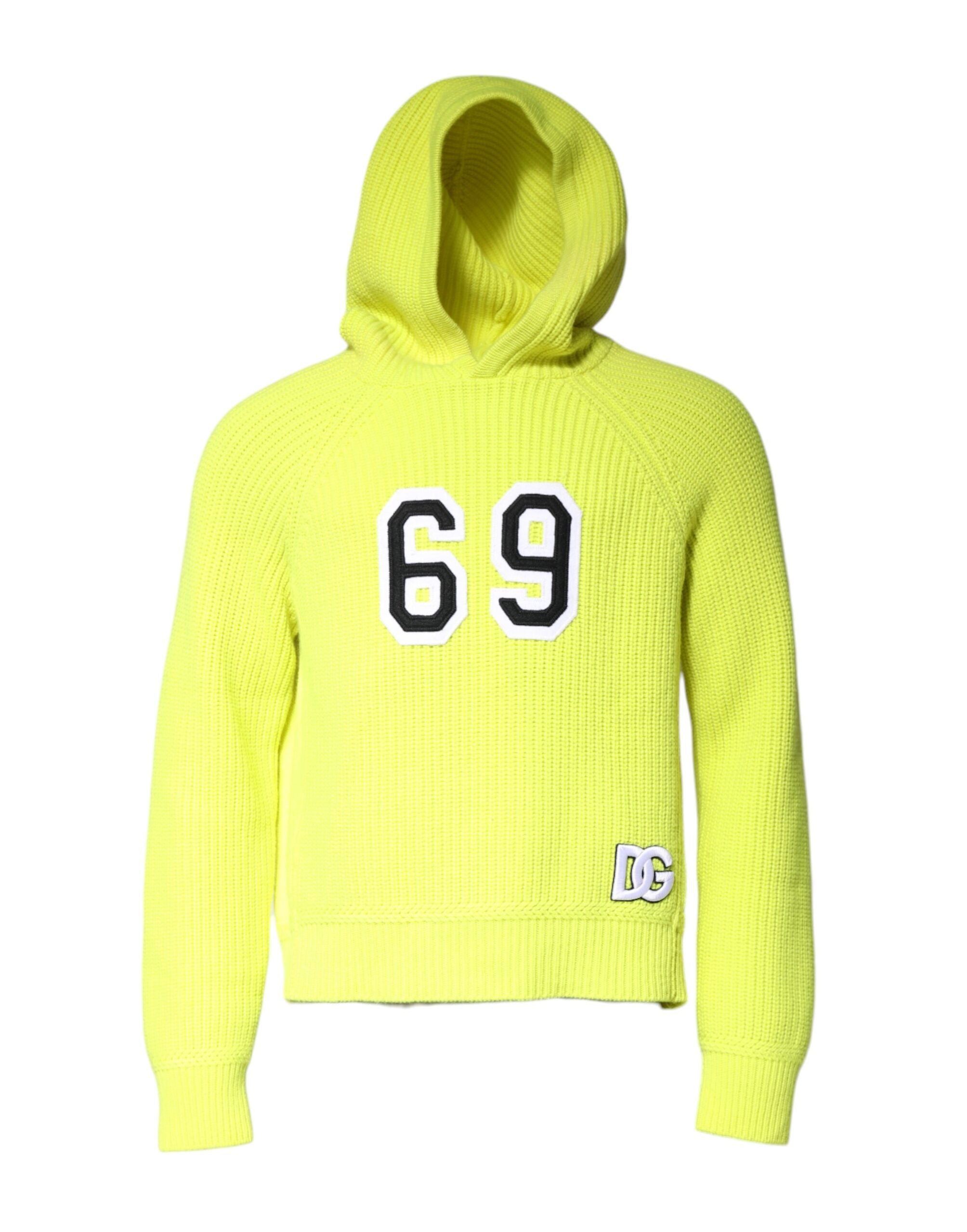 Dolce & Gabbana Green 69 Knit Hooded Men Pullover Men's Sweater