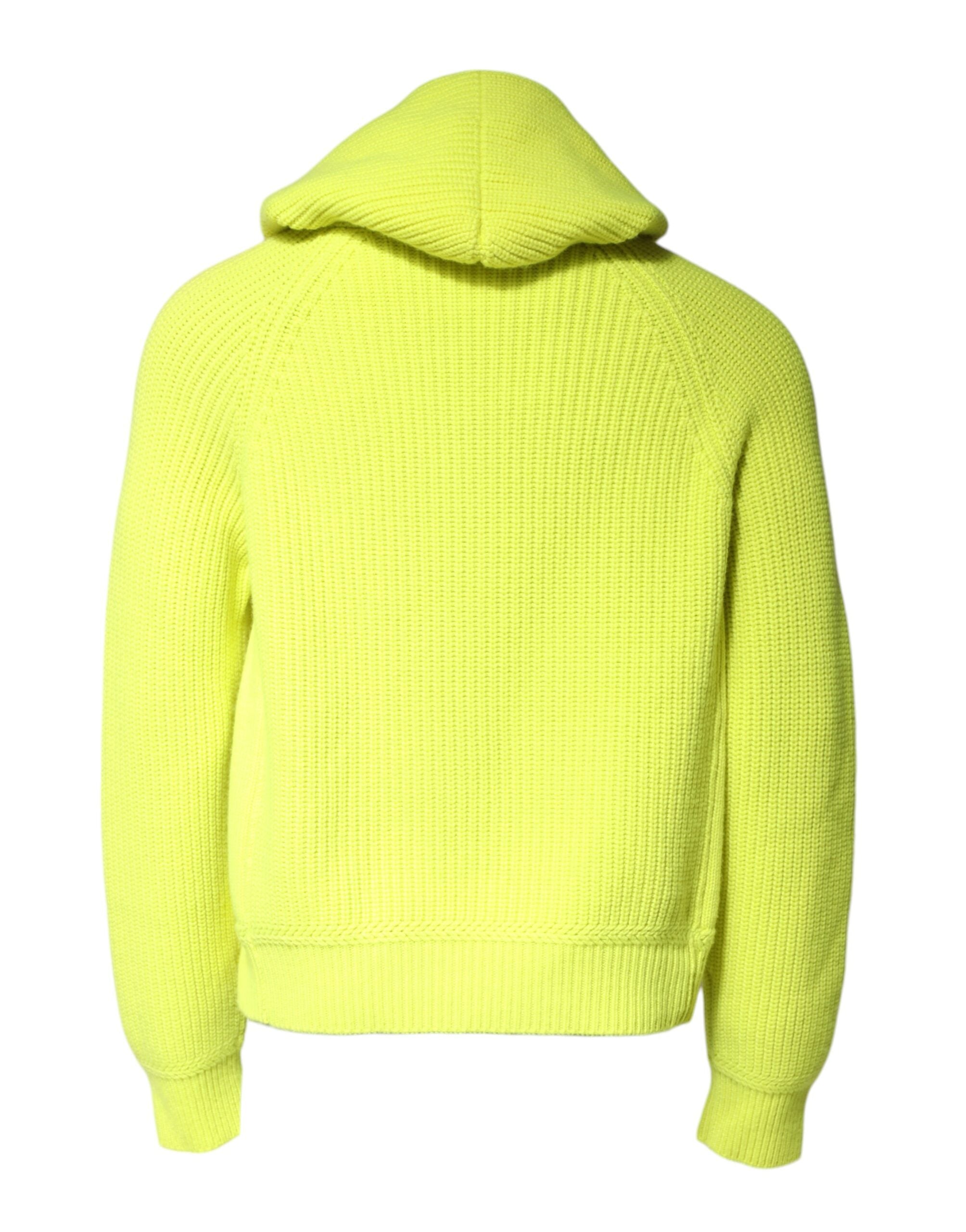 Dolce & Gabbana Green 69 Knit Hooded Men Pullover Men's Sweater