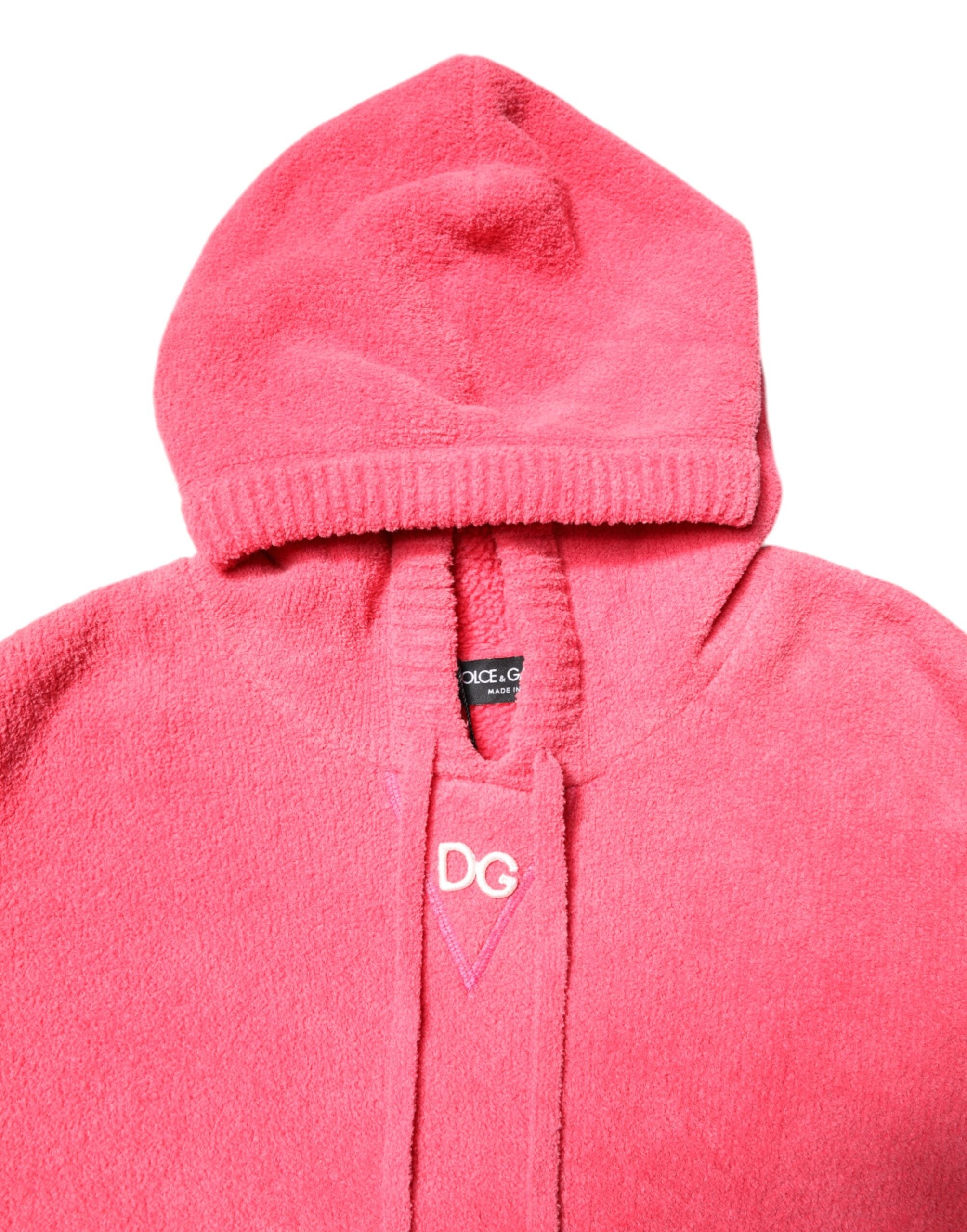 Dolce & Gabbana Red Cotton Knit Hooded Men Pullover Men's Sweater