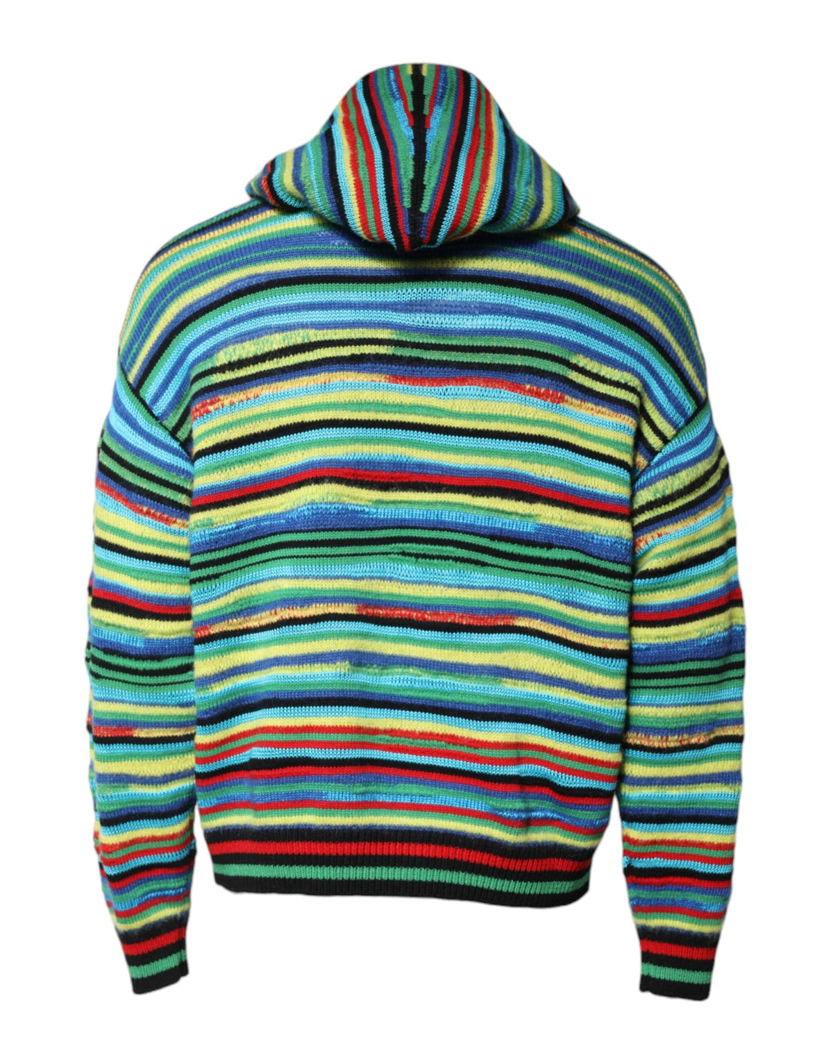 Dolce & Gabbana Multicolor Cotton Hooded Pullover Men's Sweater