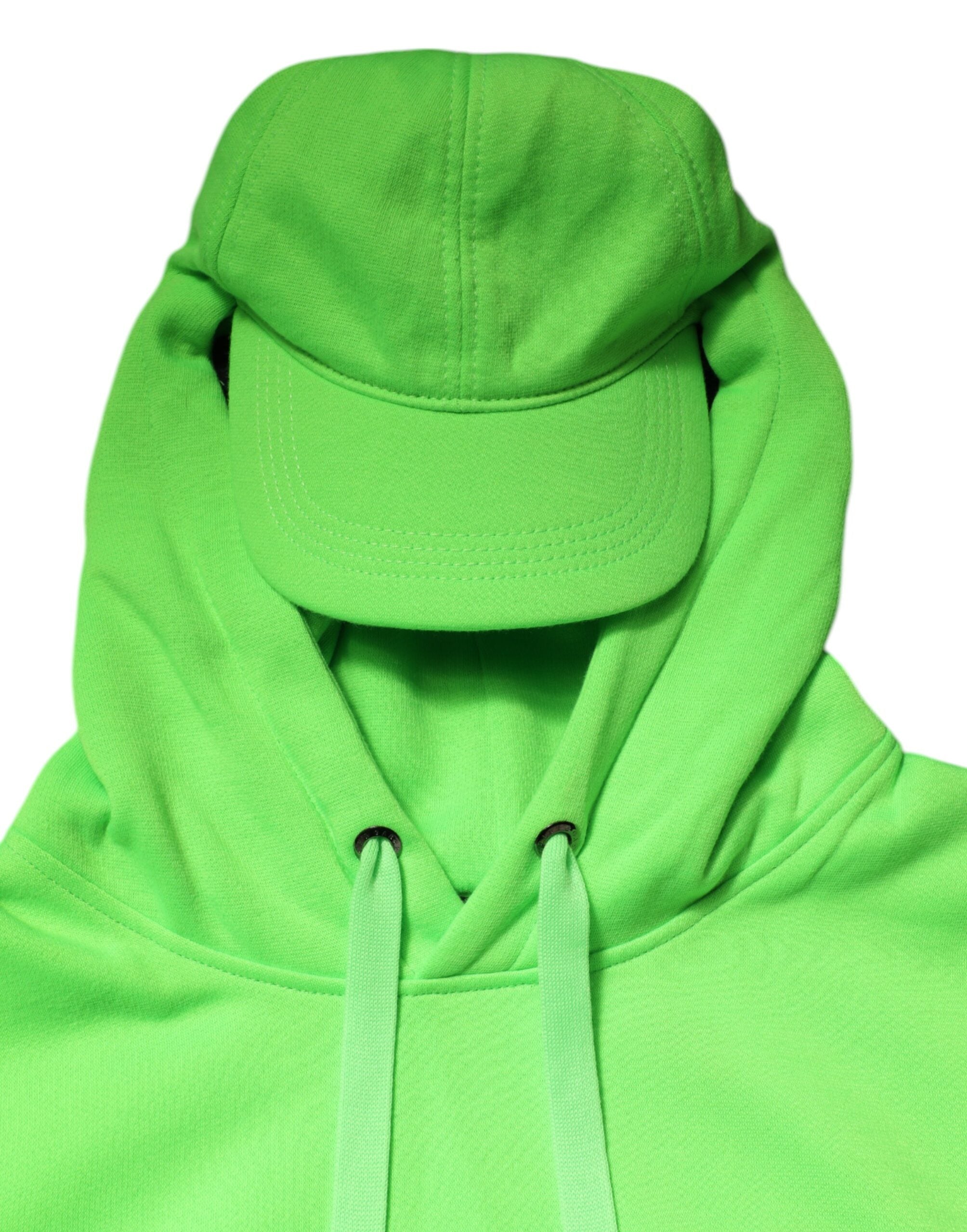 Dolce & Gabbana Green Polyester Hooded Sportswear Vest Men's Sweater (Pre-Owned)
