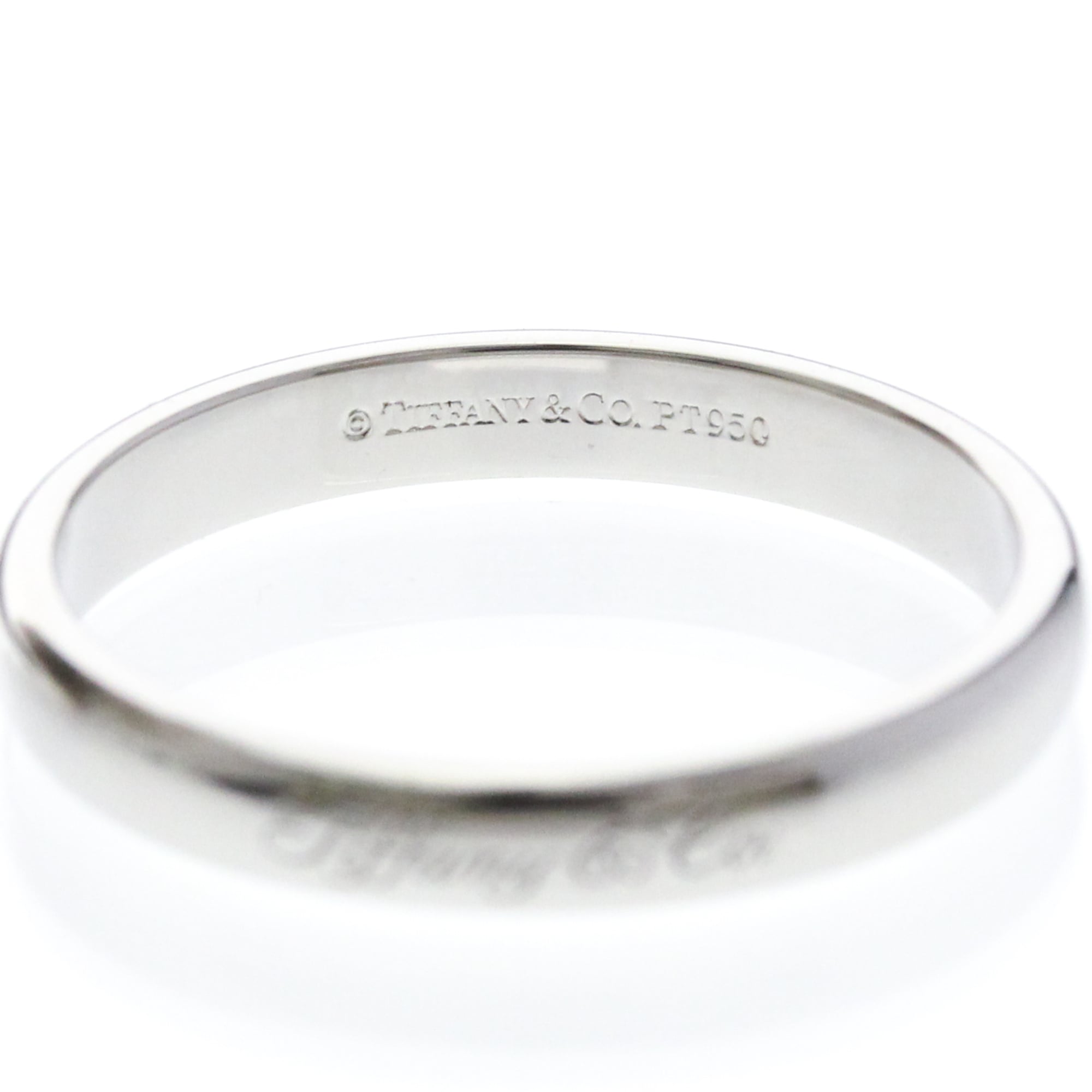 Tiffany & Co. Notes Wedding Band Platinum Silver Platinum Ring Jewelry (Pre-Owned)