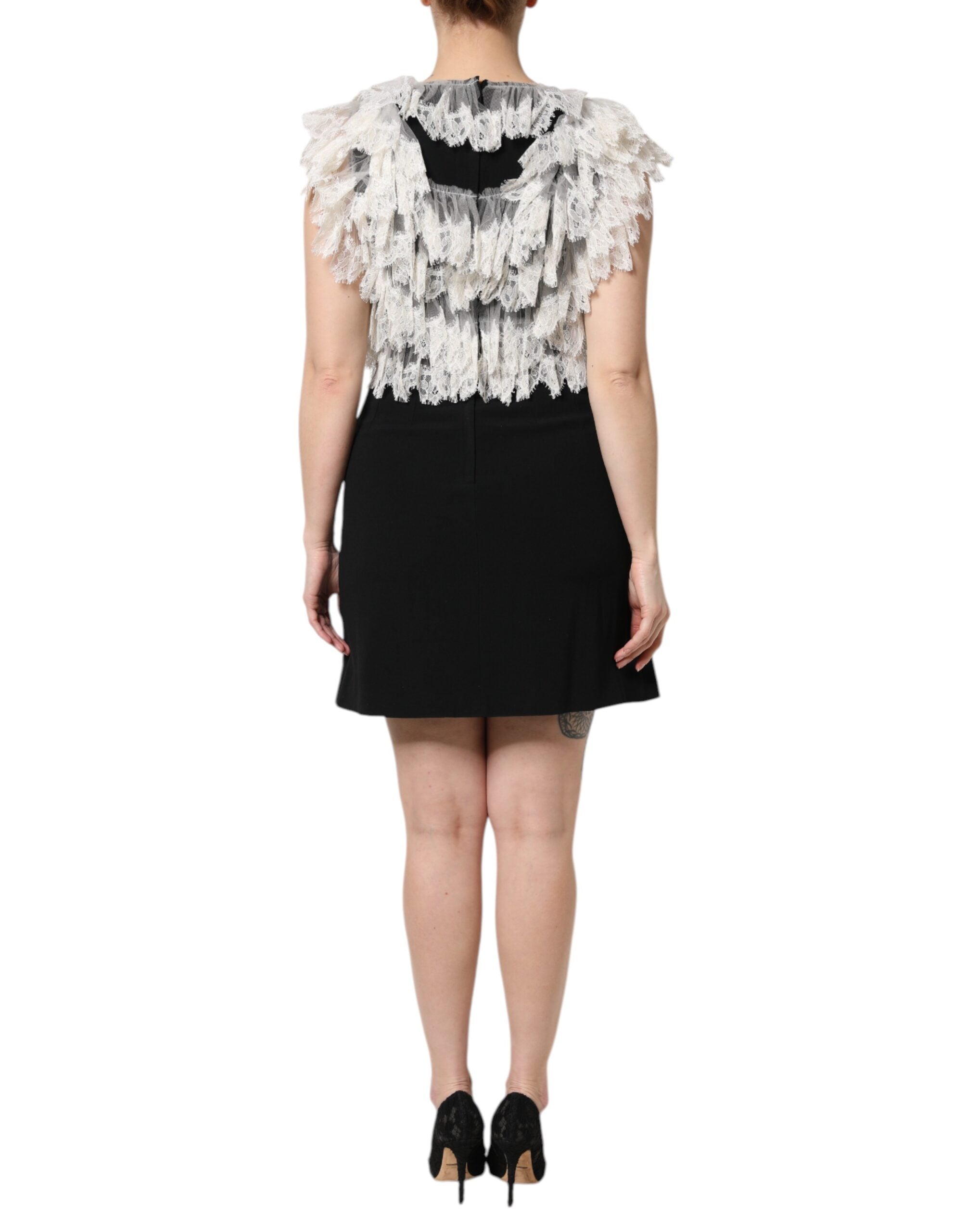 Dolce & Gabbana Black Fashion Devotion Embellish Mini Women's Dress