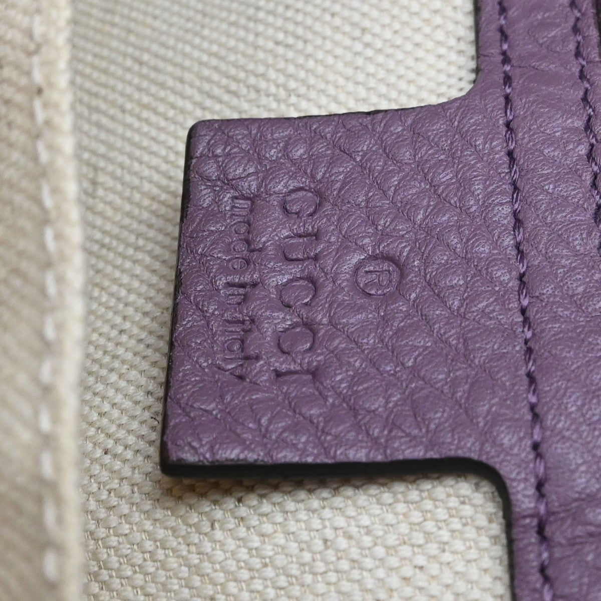 Gucci Miss Gg Tote Gg Canvas With Leather Beige Canvas Handbag (Pre-Owned)