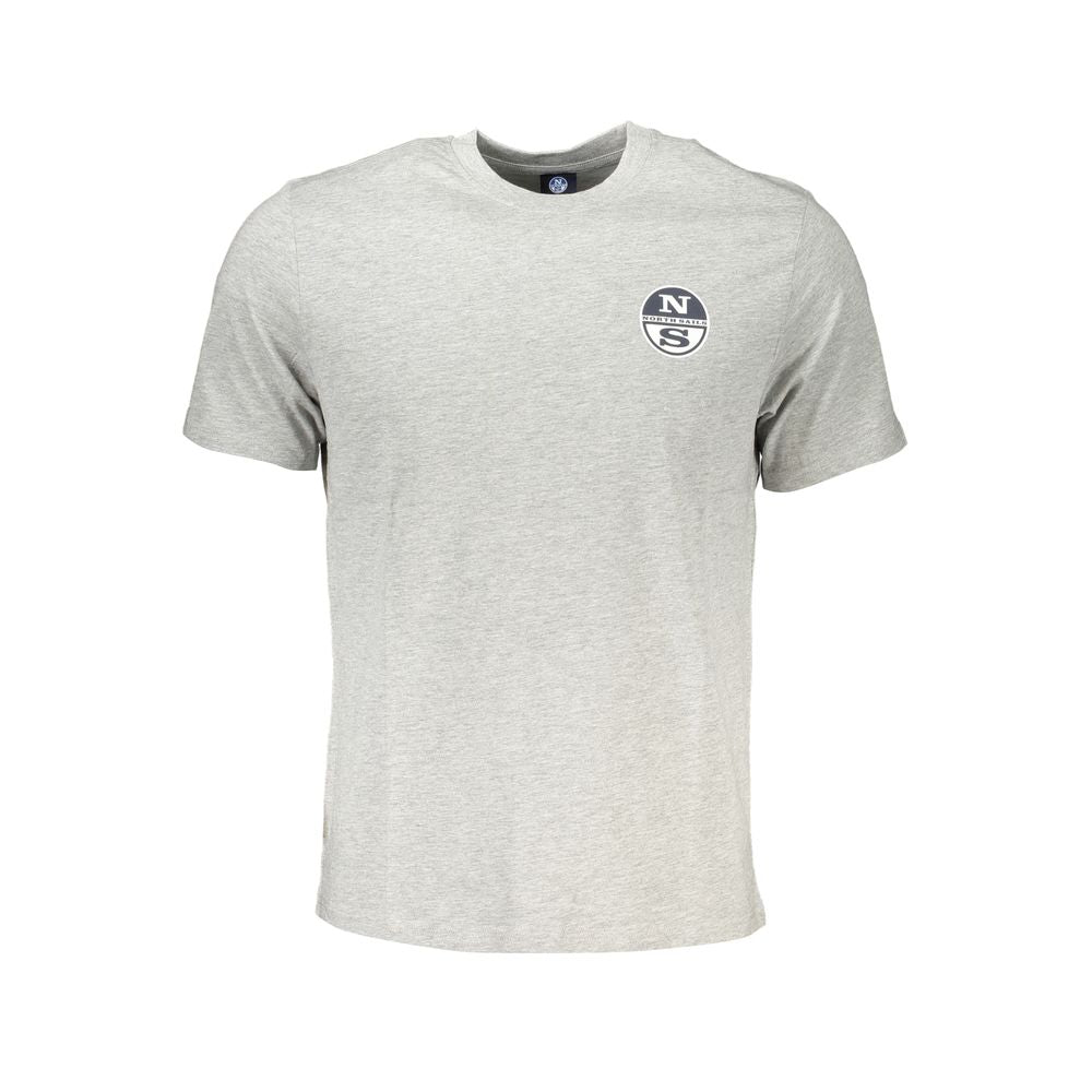 North Sails Gray Cotton Men Men's T-Shirt