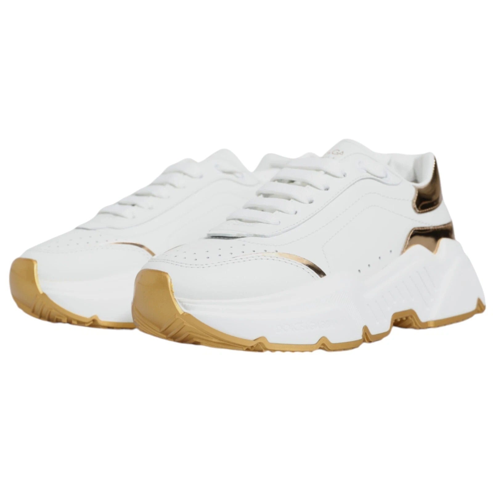 Dolce & Gabbana White Gold Daymaster Low Top Sneakers Women's Shoes (Pre-Owned)