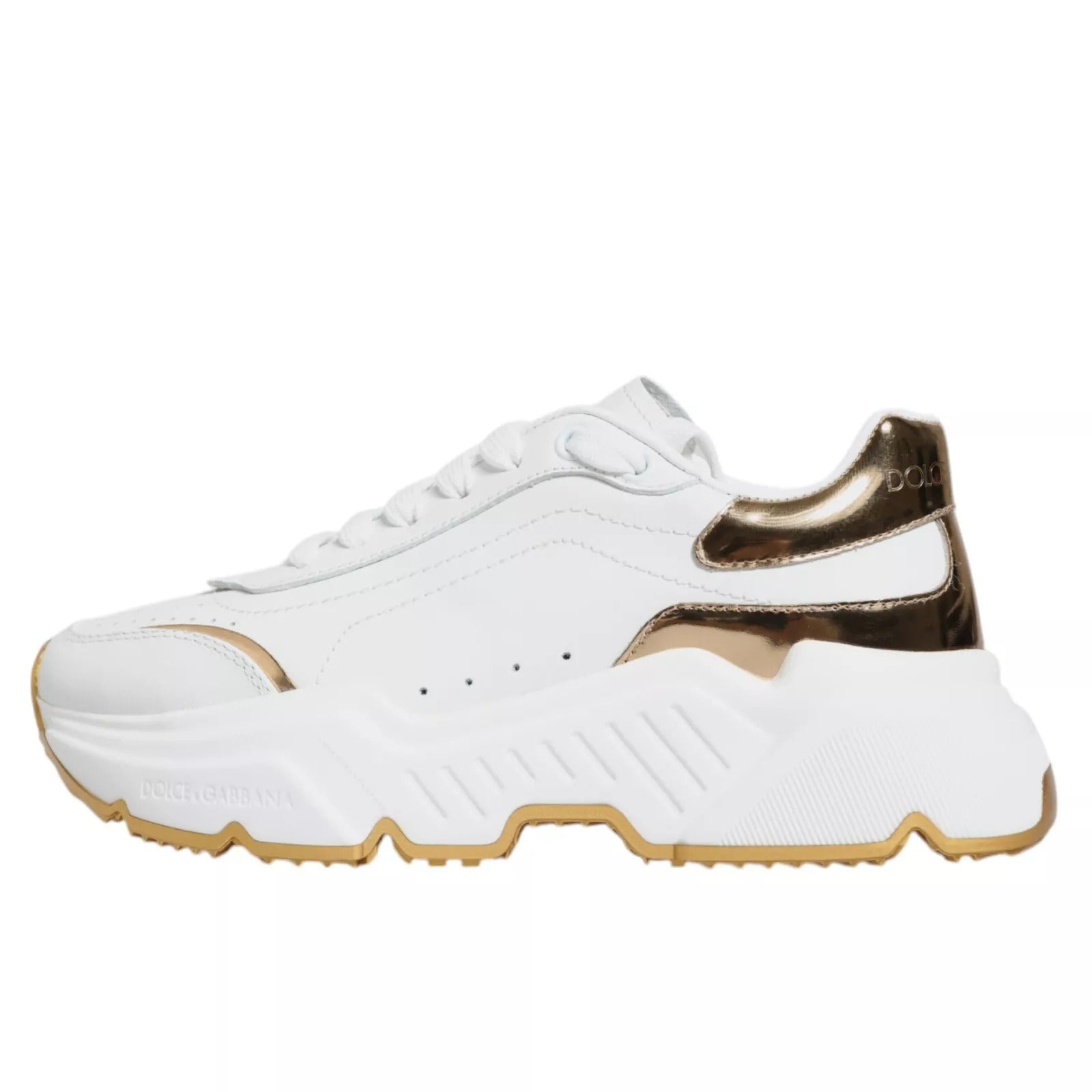 Dolce & Gabbana White Gold Daymaster Low Top Sneakers Women's Shoes (Pre-Owned)