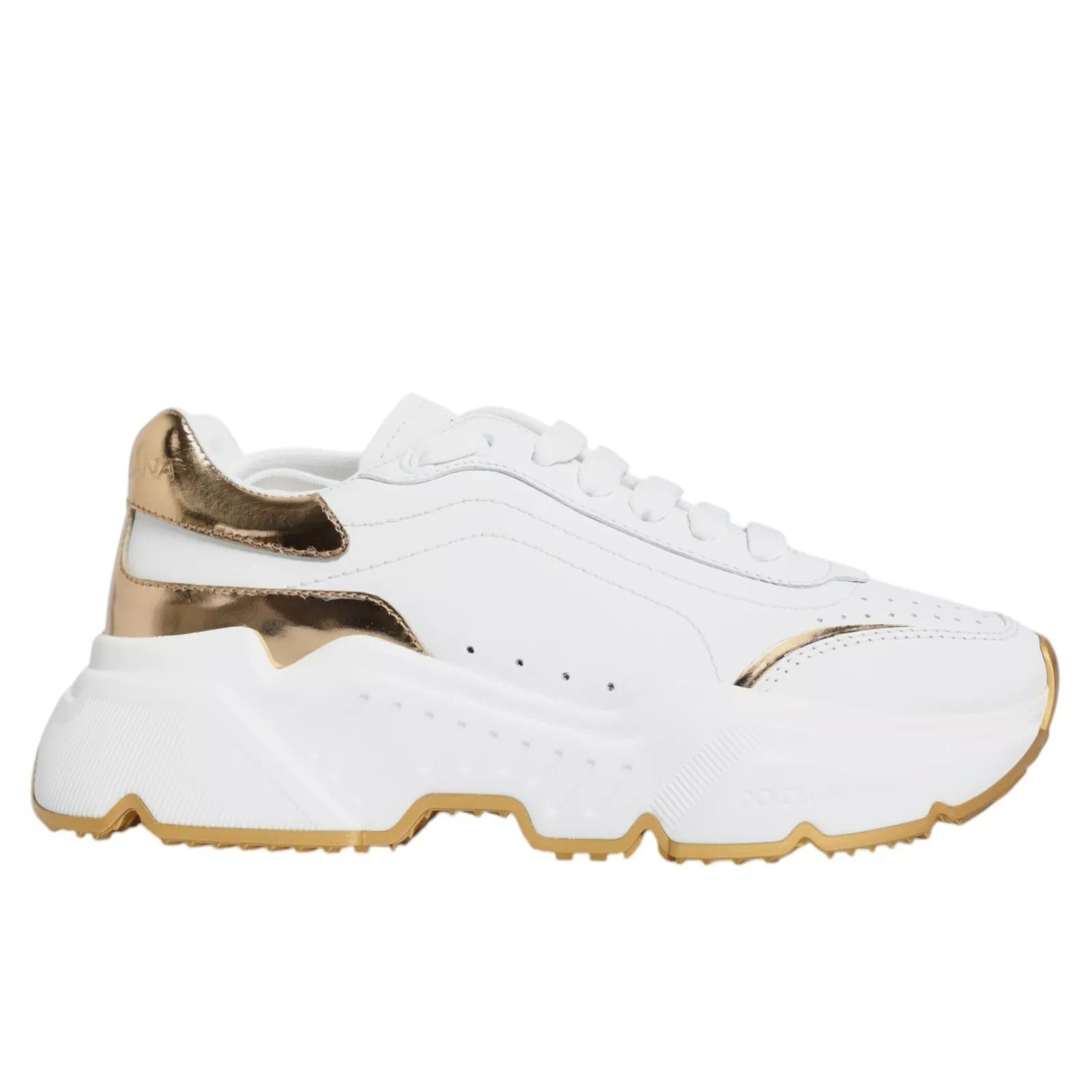 Dolce & Gabbana White Gold Daymaster Low Top Sneakers Women's Shoes (Pre-Owned)