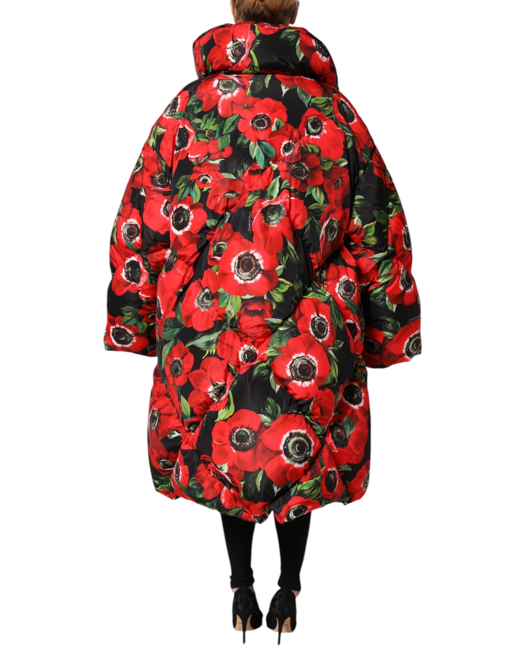 Dolce & Gabbana Multicolor Floral Full Zip Padded Women's Jacket