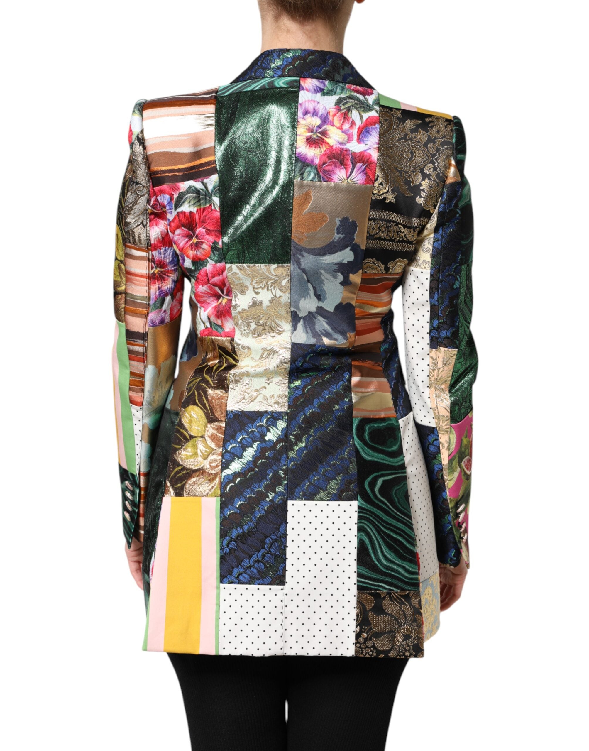 Dolce & Gabbana Multicolor Floral Patchwork Jacquard Women's Jacket