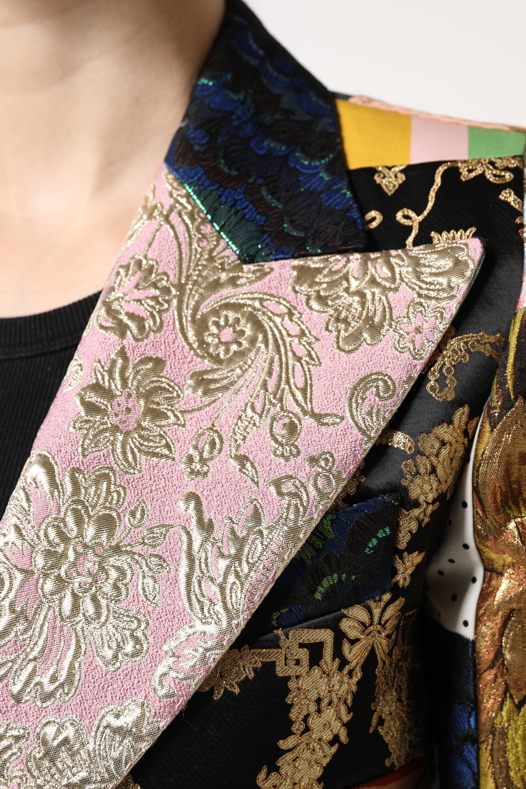 Dolce & Gabbana Multicolor Floral Patchwork Jacquard Women's Jacket