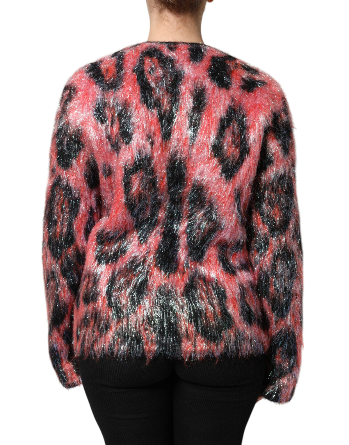 Dolce & Gabbana Red Mohair Wool Button Down Cardigan Women's Sweater