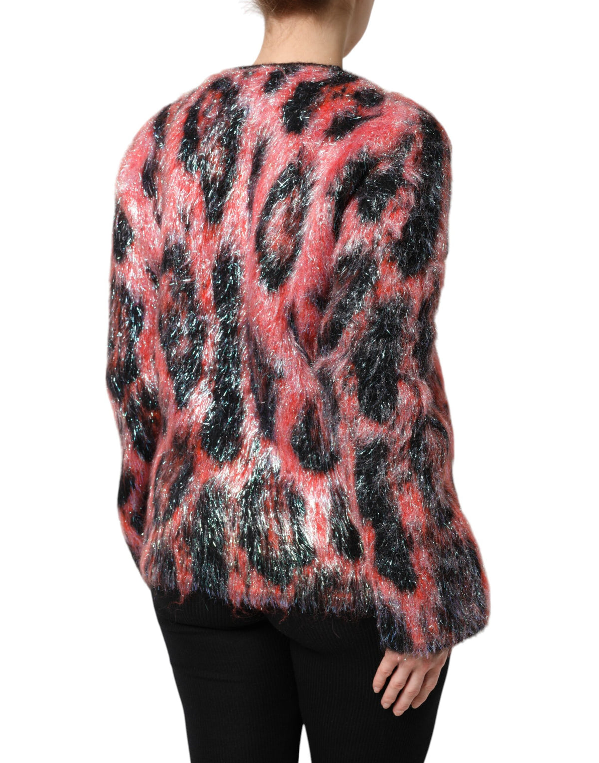 Dolce & Gabbana Red Mohair Wool Button Down Cardigan Women's Sweater