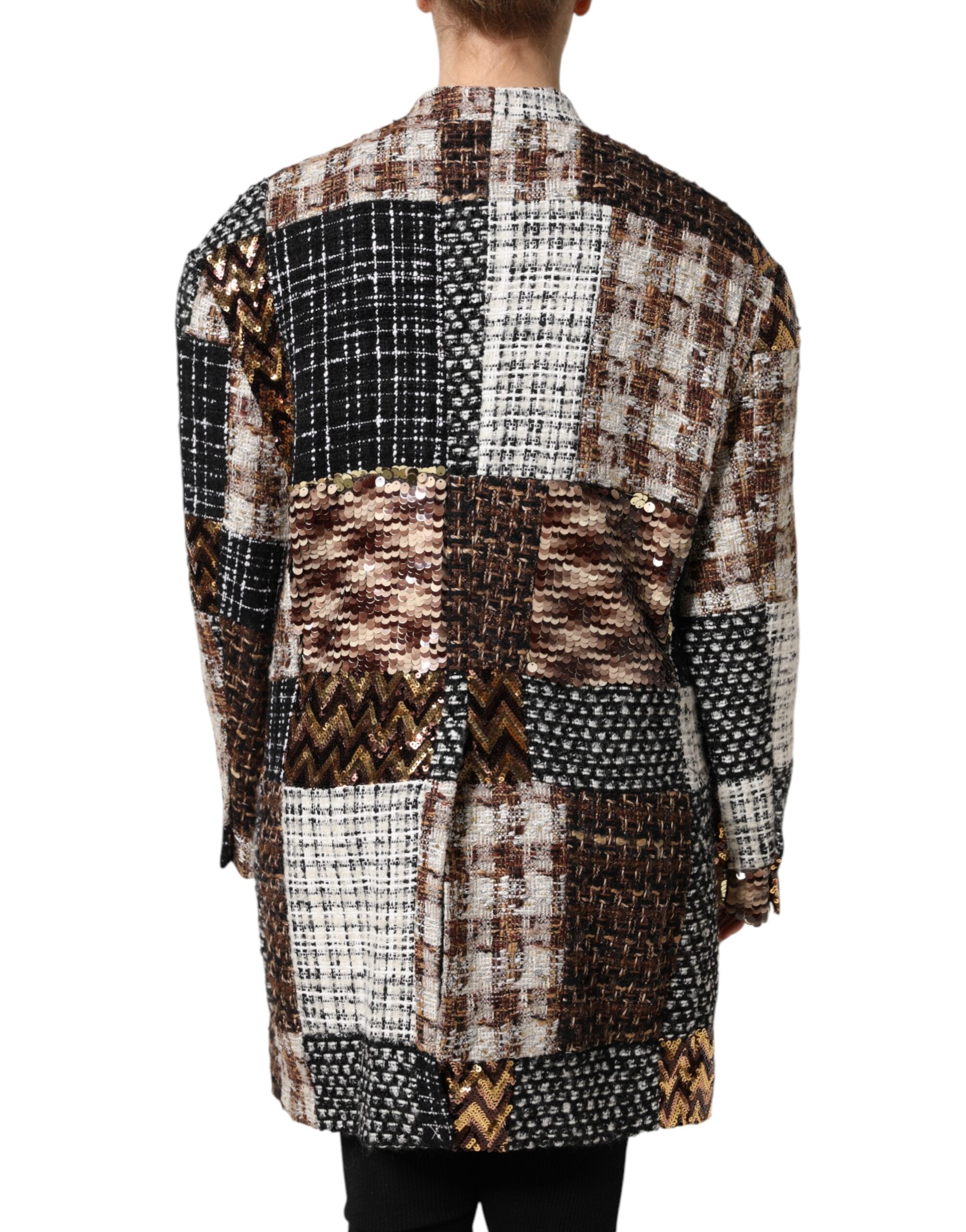 Dolce & Gabbana Multicolor Patchwork Button Down Women's Jacket