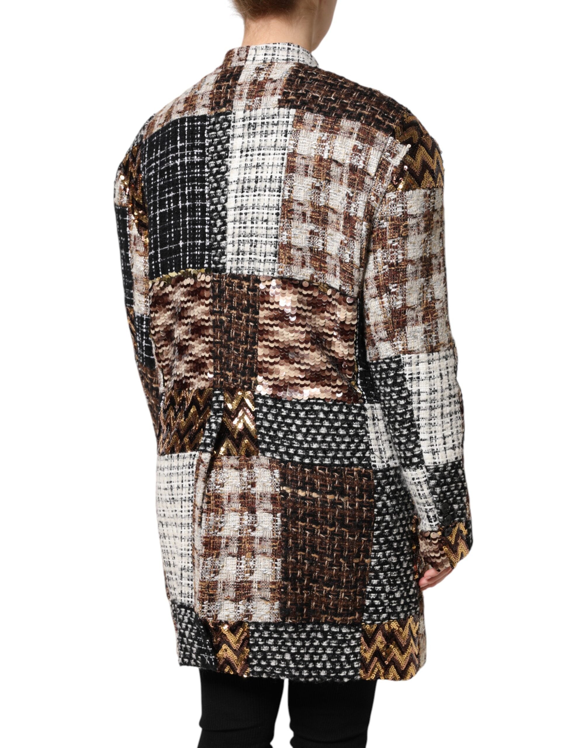 Dolce & Gabbana Multicolor Patchwork Button Down Women's Jacket