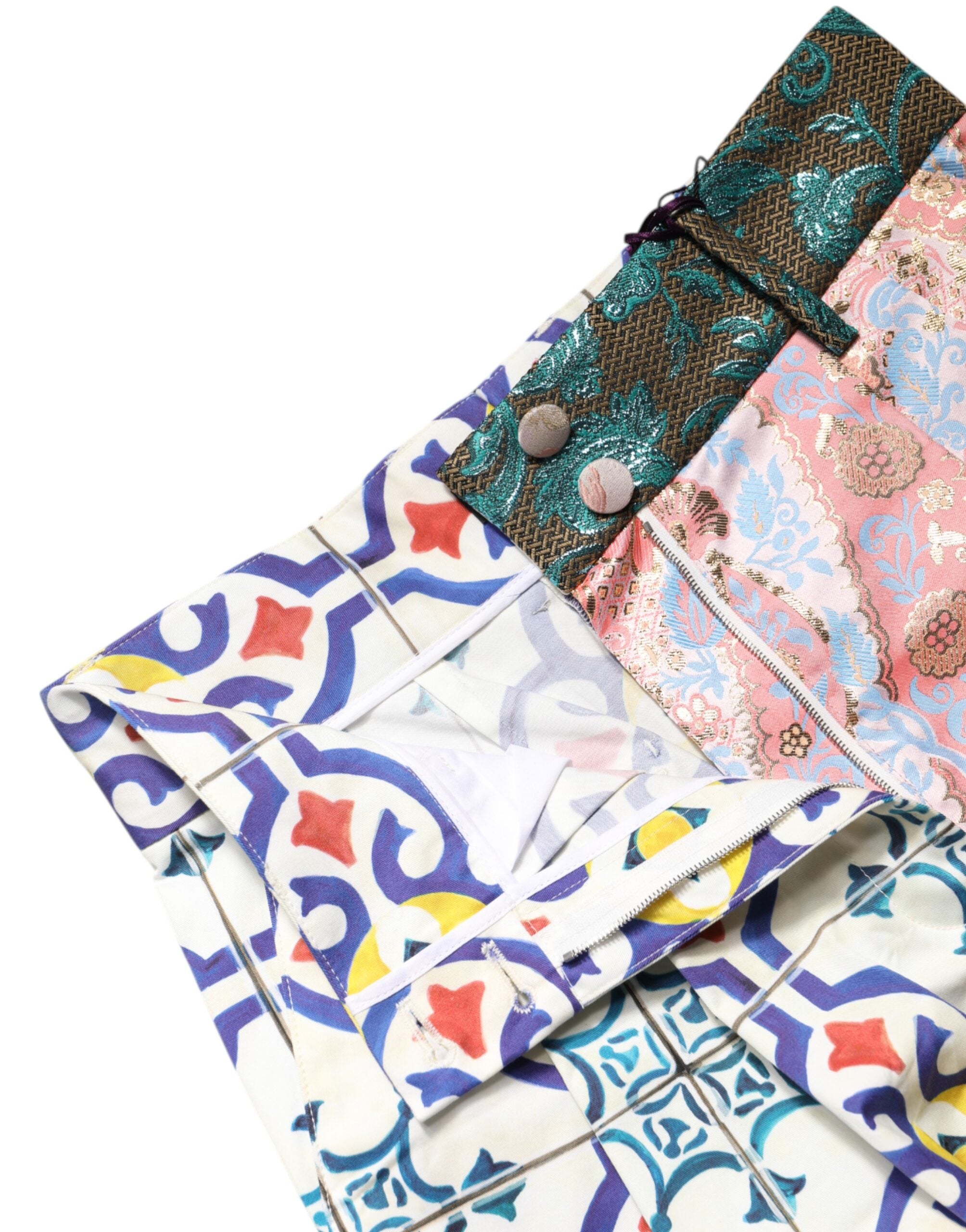 Dolce & Gabbana Multicolor High Waist Women Hot Pants Women's Shorts