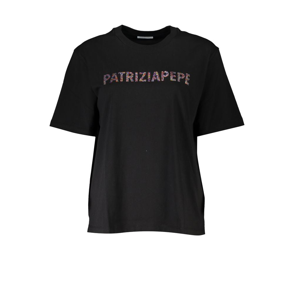 Patrizia Pepe Black Cotton Women Women's T-Shirt