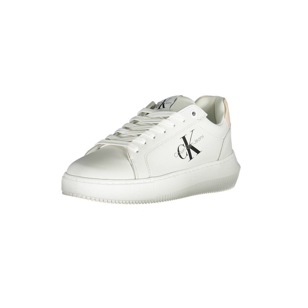 Calvin Klein White Leather Women Women's Sneaker