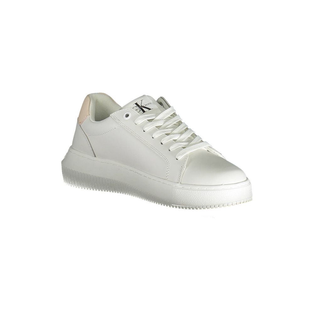 Calvin Klein White Leather Women Women's Sneaker