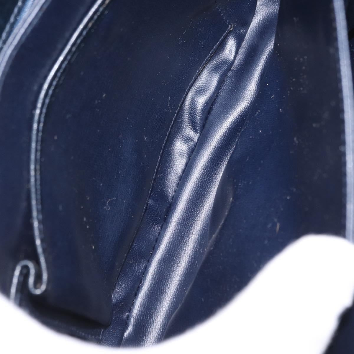 Celine C Sulky Horse Carriage Canvas Navy Canvas Handbag (Pre-Owned)