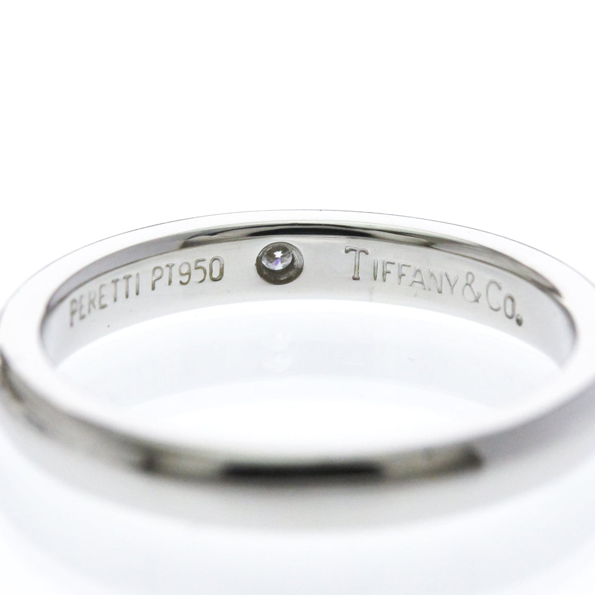 Tiffany & Co. Classic Wedding Band Platinum Silver Platinum Ring Jewelry (Pre-Owned)