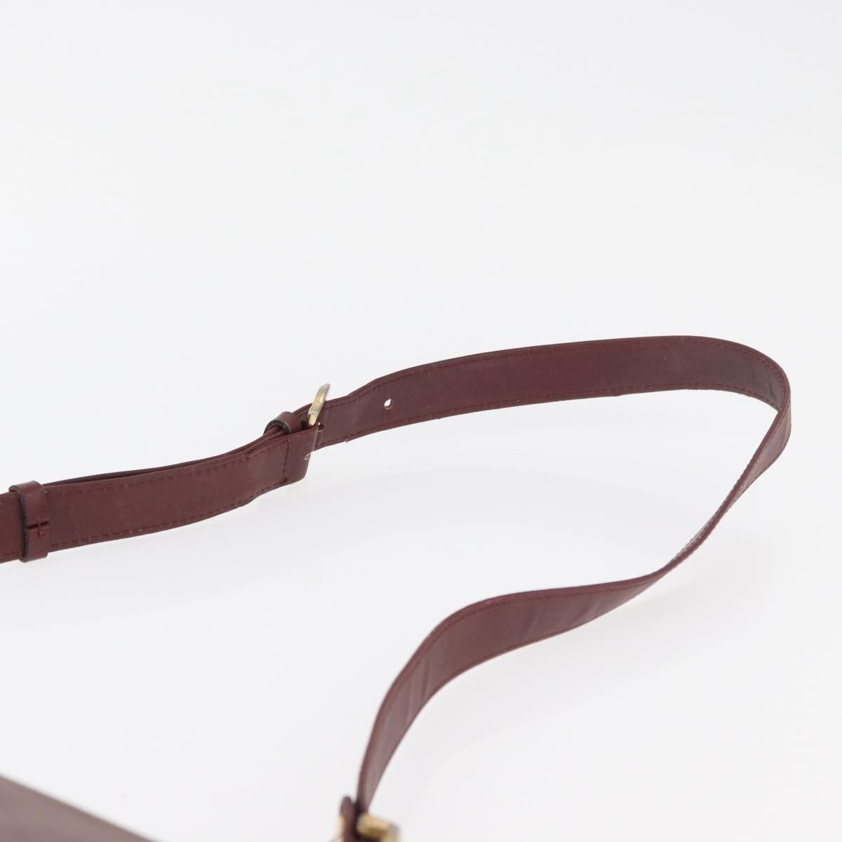 Cartier Must De Cartier Leather Burgundy Leather Shoulder Bag Bag (Pre-Owned)