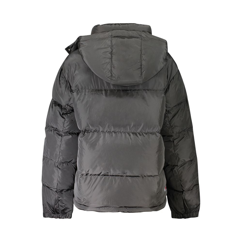 Tommy Hilfiger "Black Polyester Women Jacket with Removable Women's Hood"