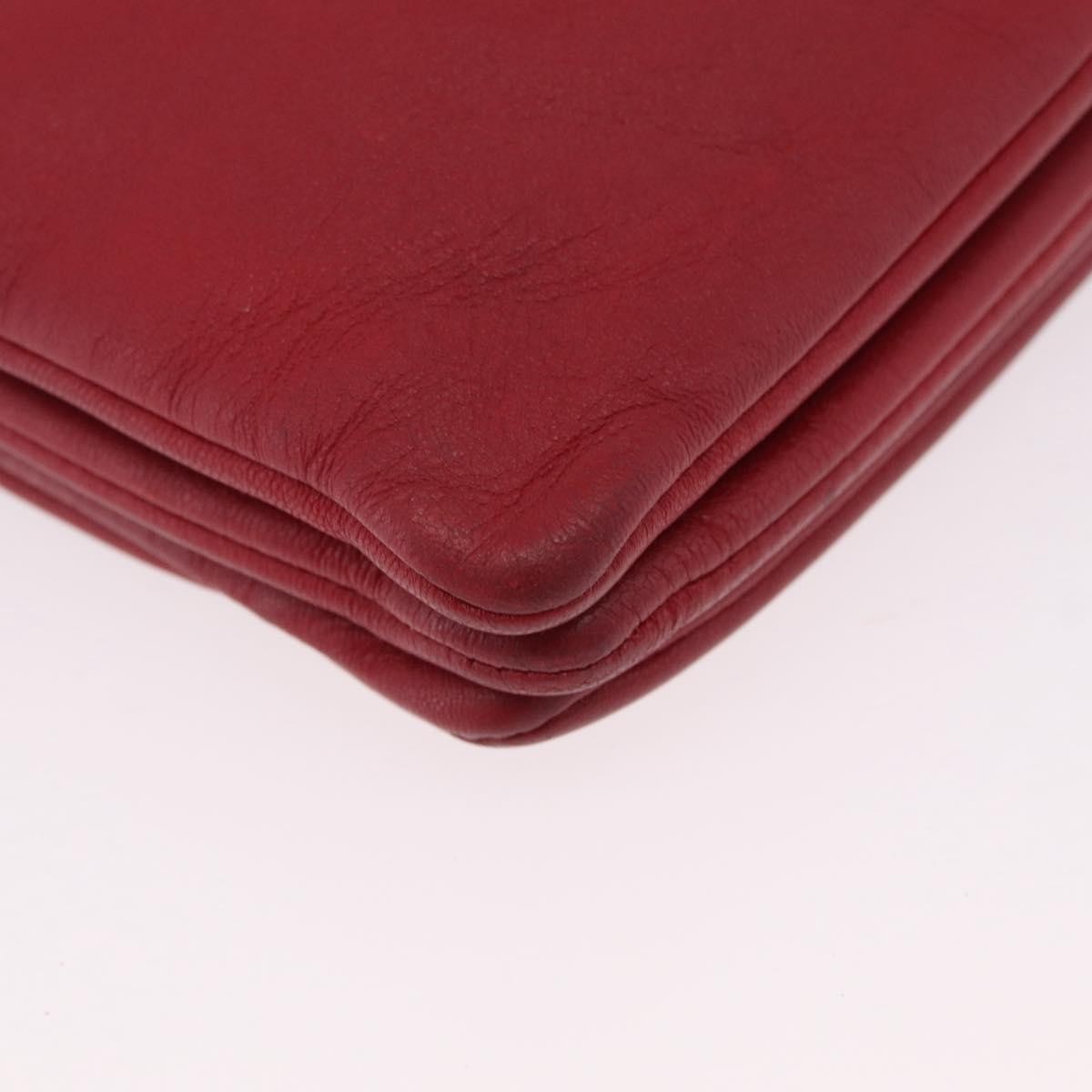 Celine Trio Leather Red Leather Crossbody Bag Bag (Pre-Owned)