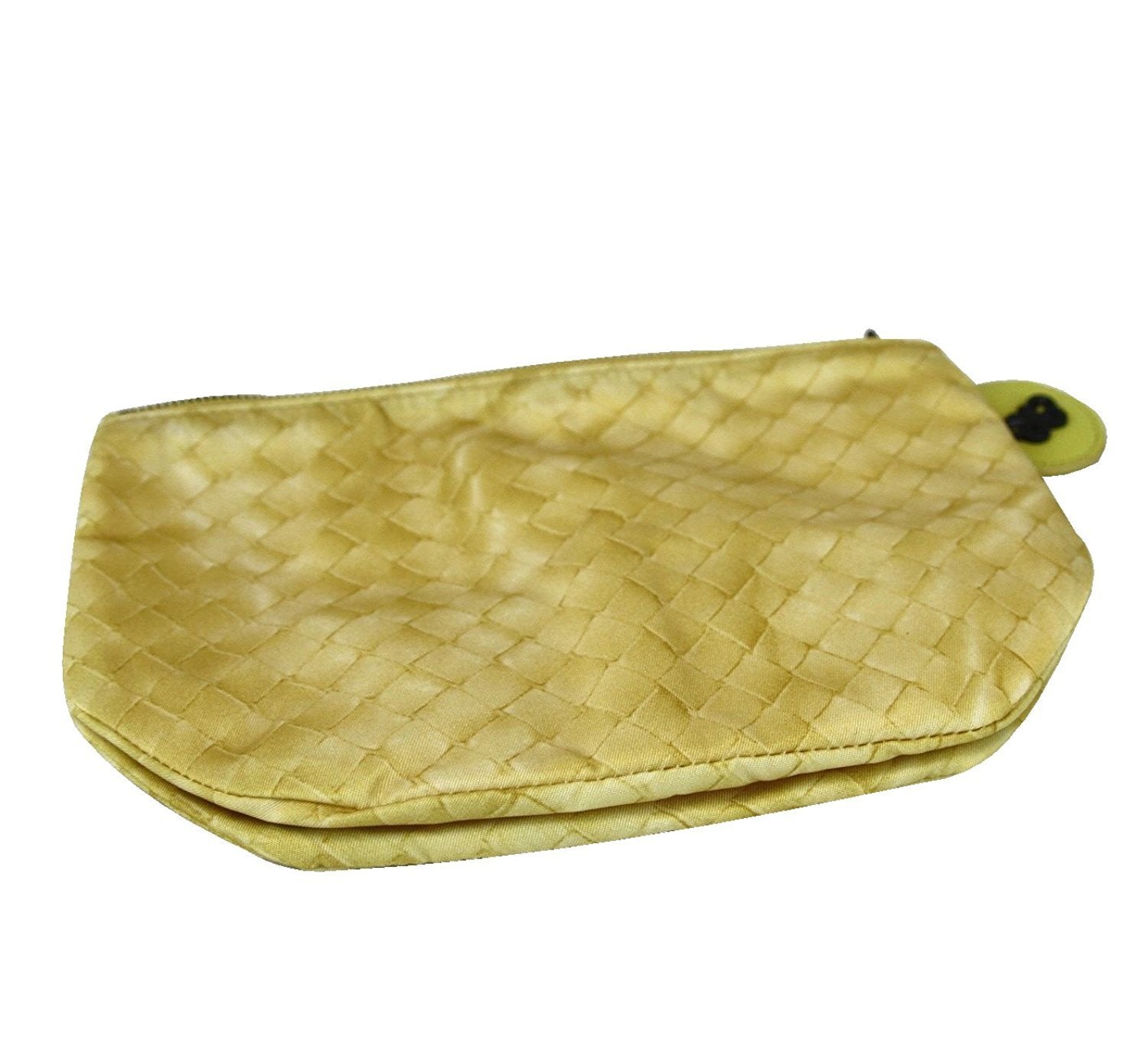 Bottega Veneta Women's Yellow Nylon Intrecciolusion Cosmetic Bag 301183 9441