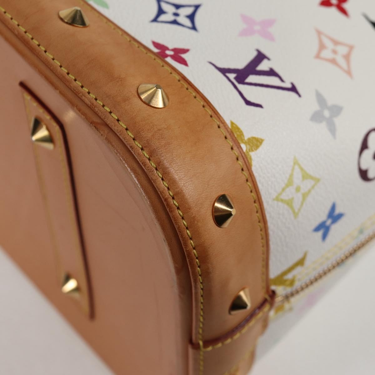 Louis Vuitton Alma Monogram Multicolor White Canvas Bag (Pre-Owned)