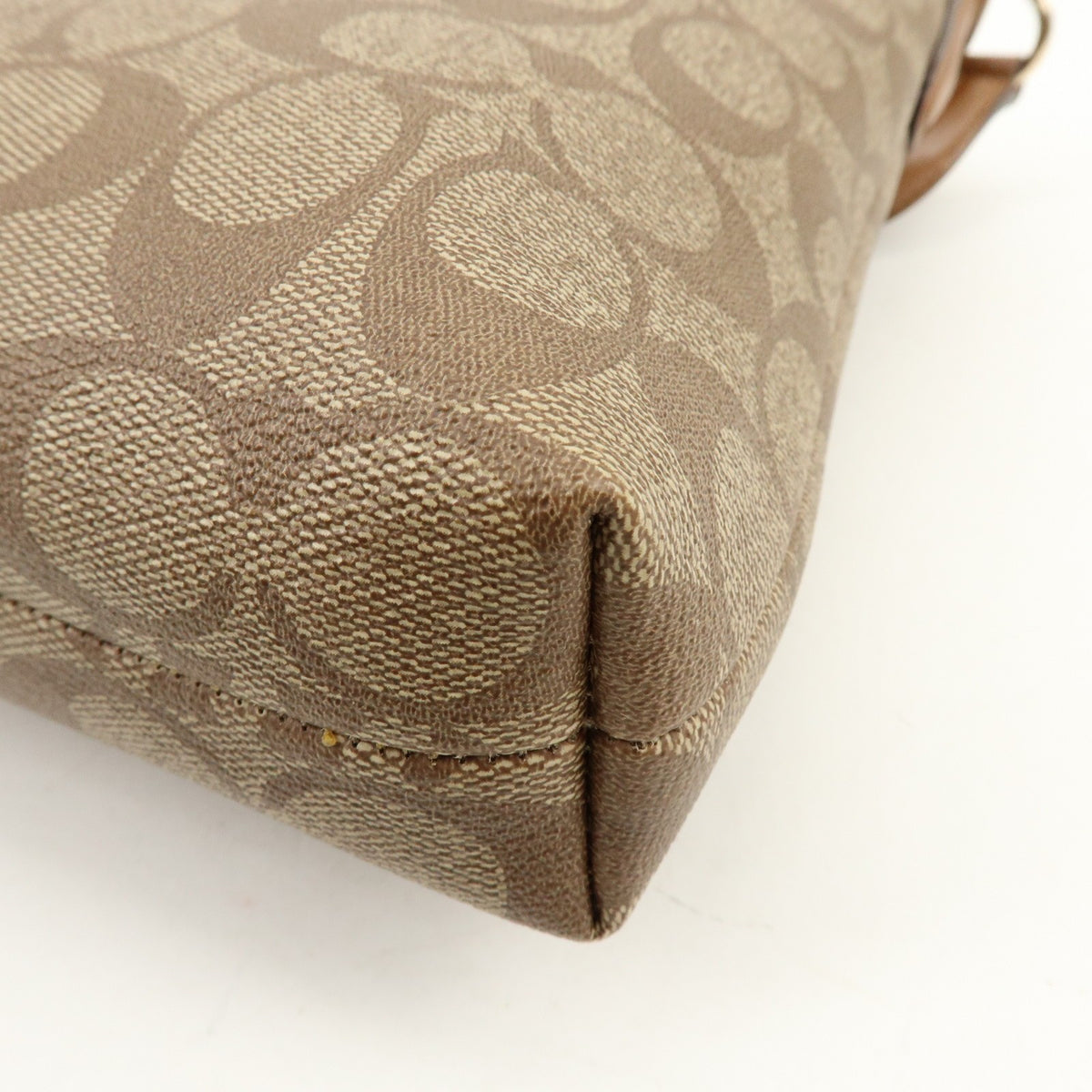 Coach Shoulder Canvas Brown Canvas Handbag (Pre-Owned)