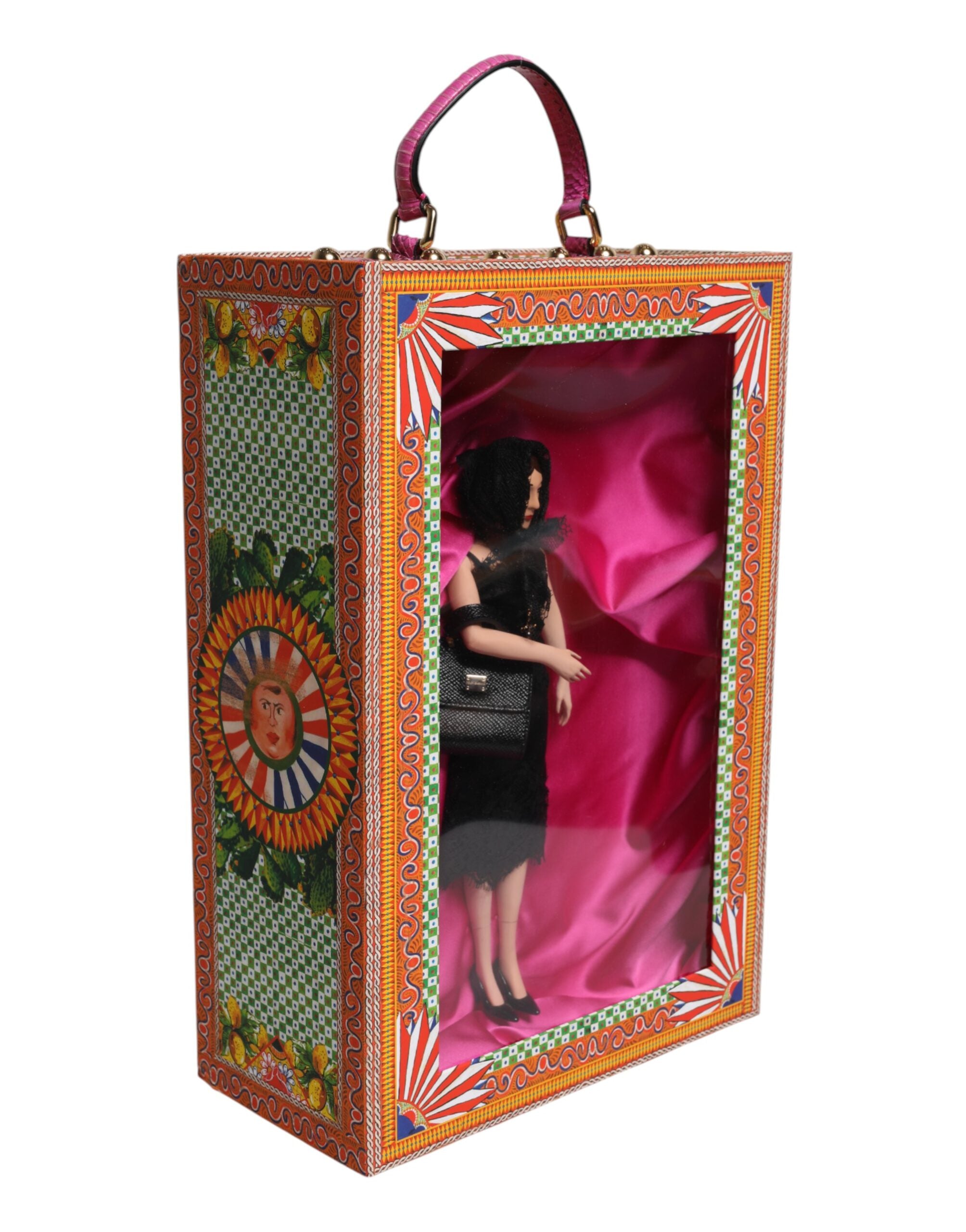 Dolce & Gabbana Black Dress Ceramic Porcelain Fashion Leather Sicily Women's Dolls