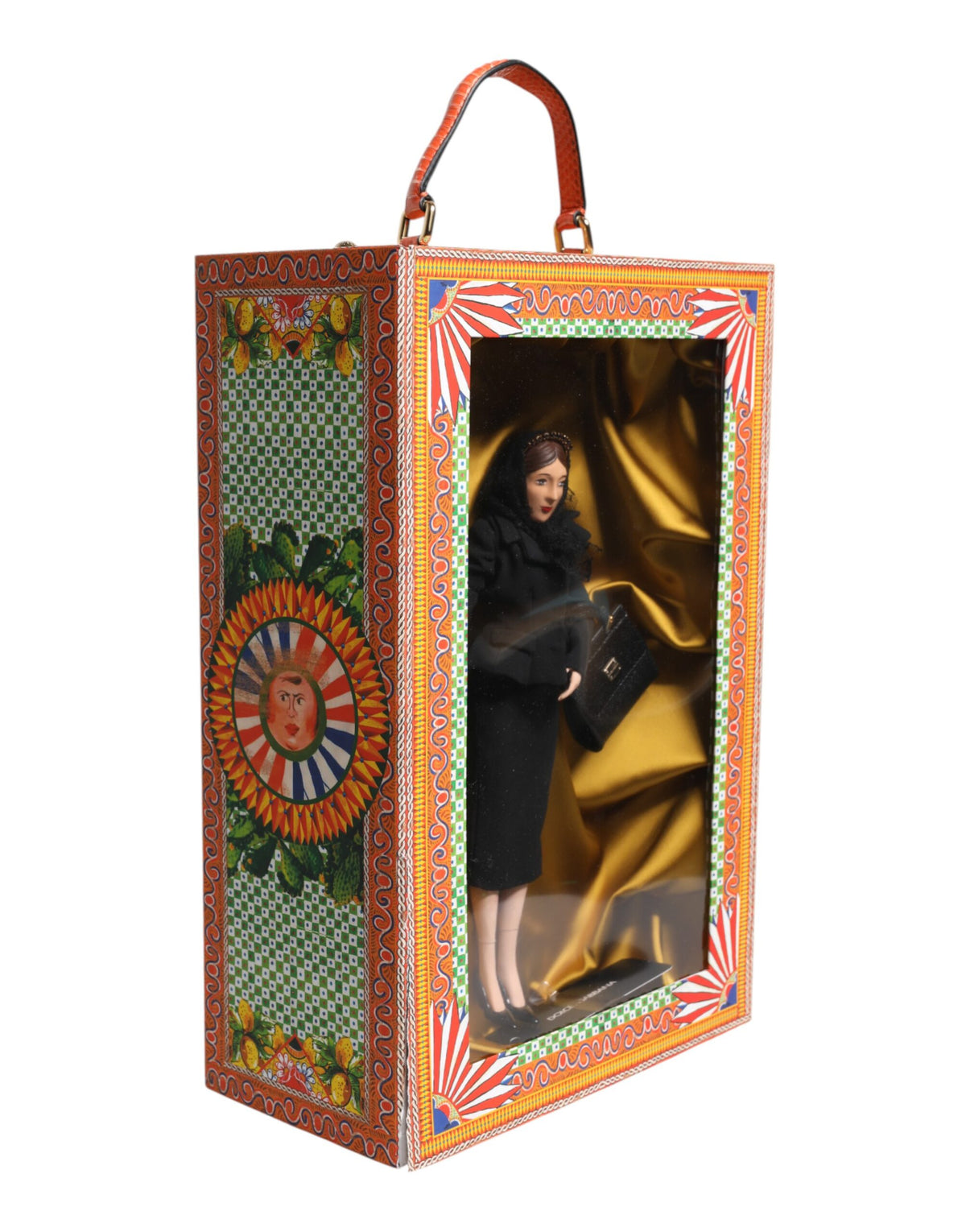 Dolce & Gabbana Black Dress Ceramic Porcelain Fashion Leather Sicily Women's Dolls