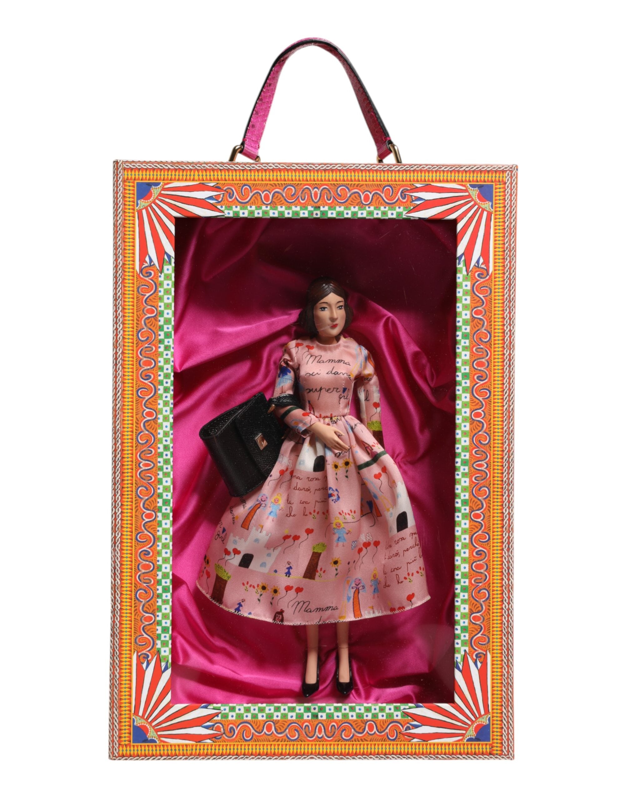 Dolce & Gabbana Pink Dress Ceramic Porcelain Fashion Leather Sicily Women's Dolls
