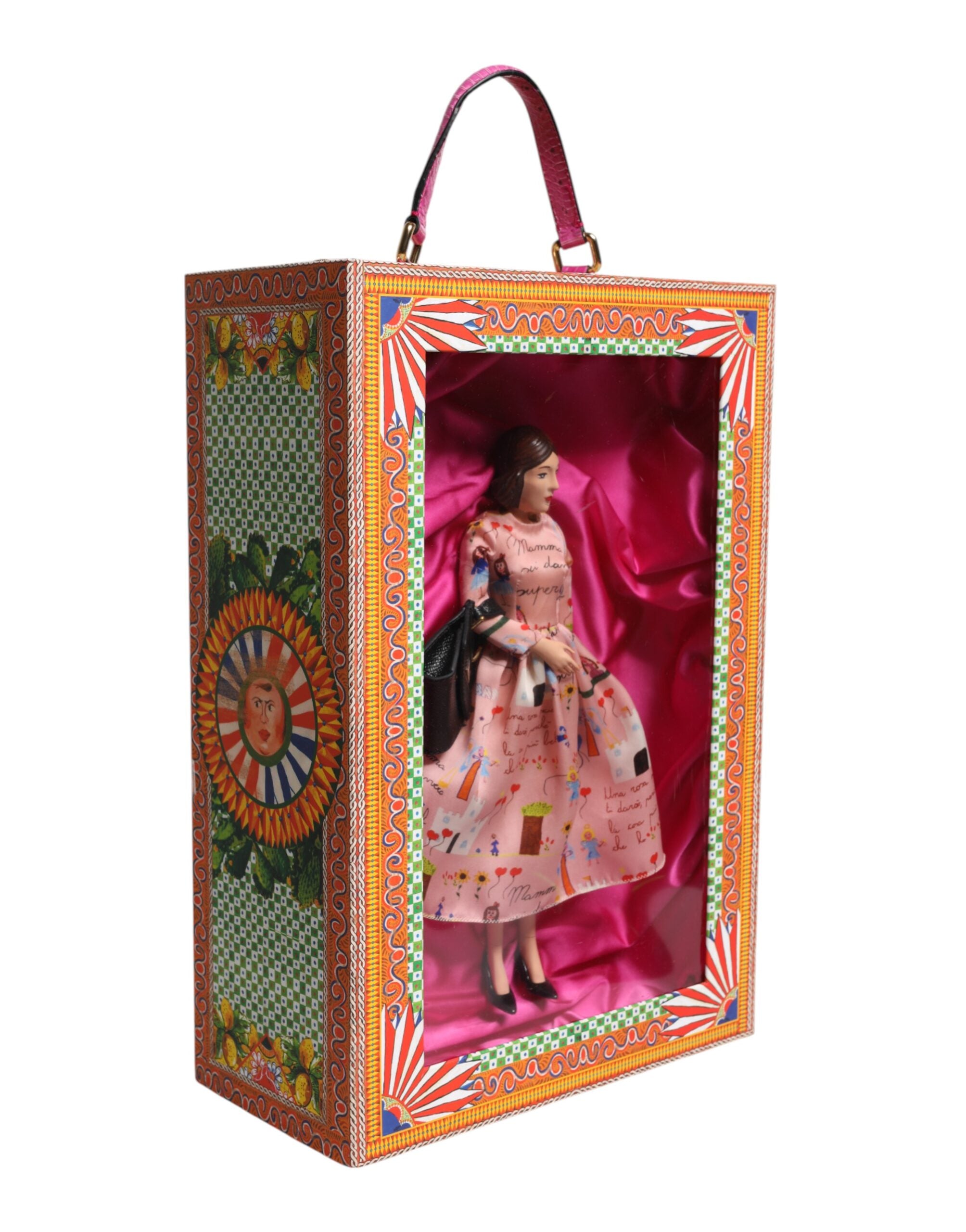 Dolce & Gabbana Pink Dress Ceramic Porcelain Fashion Leather Sicily Women's Dolls