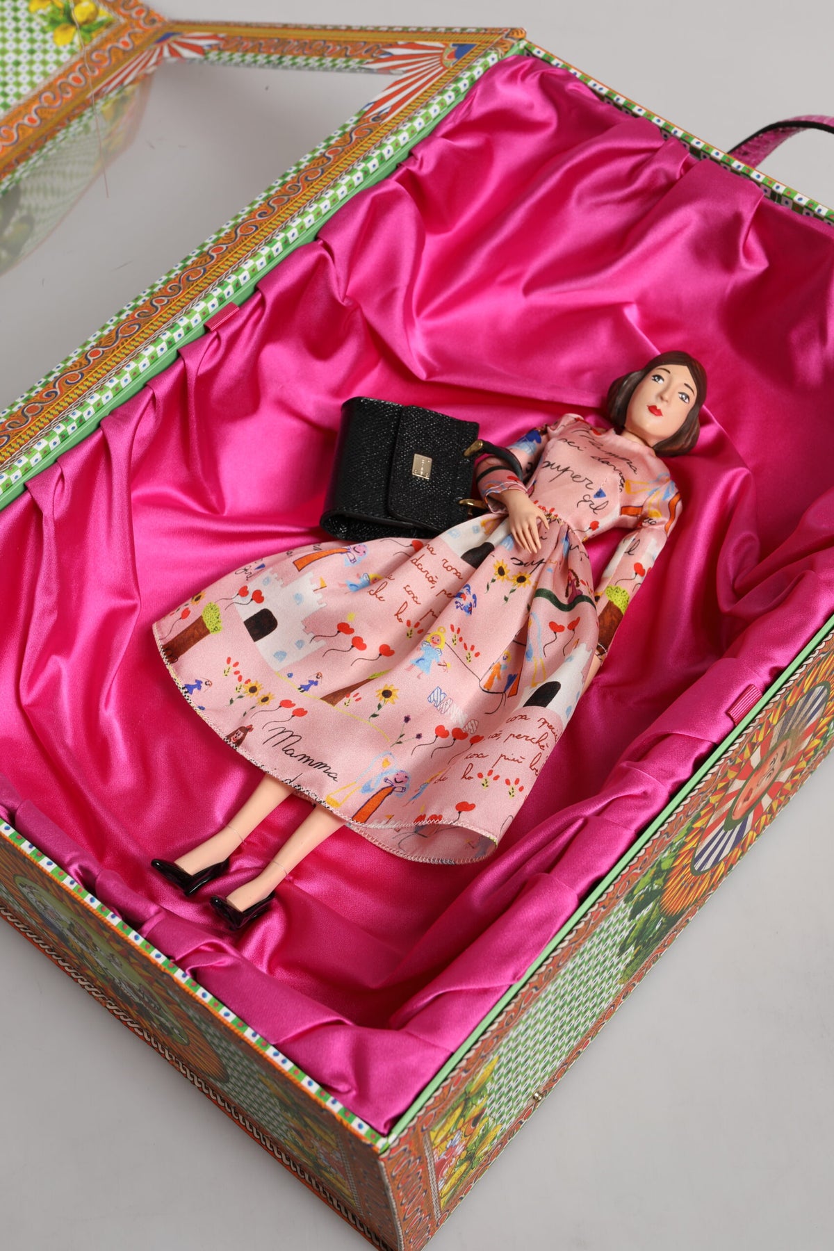 Dolce & Gabbana Pink Dress Ceramic Porcelain Fashion Leather Sicily Women's Dolls