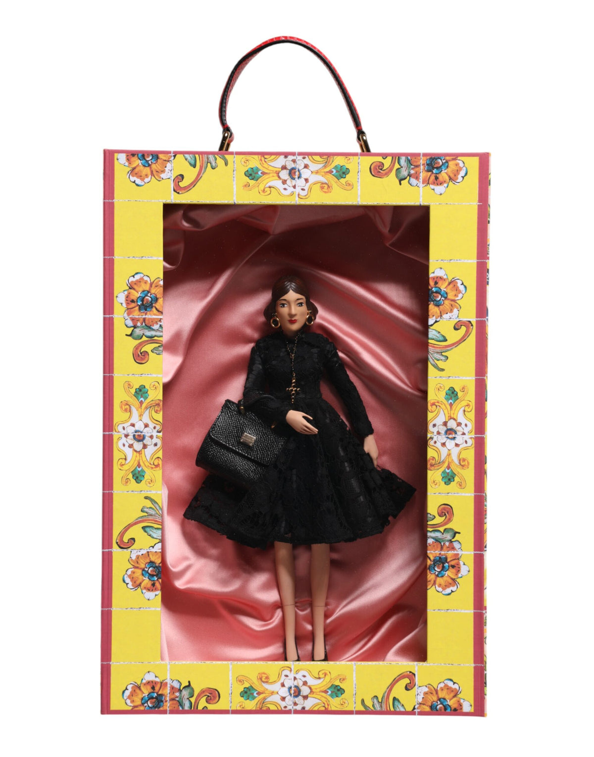 Dolce & Gabbana Black Dress Ceramic Porcelain Fashion Leather Sicily Women's Dolls
