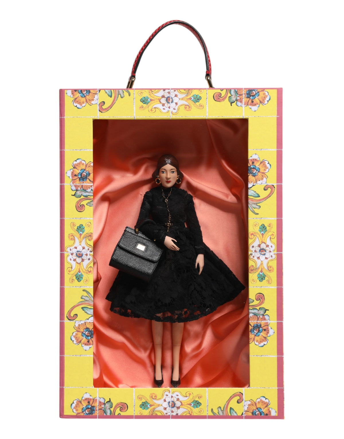 Dolce & Gabbana Black Dress Ceramic Porcelain Fashion Leather Sicily Women's Dolls