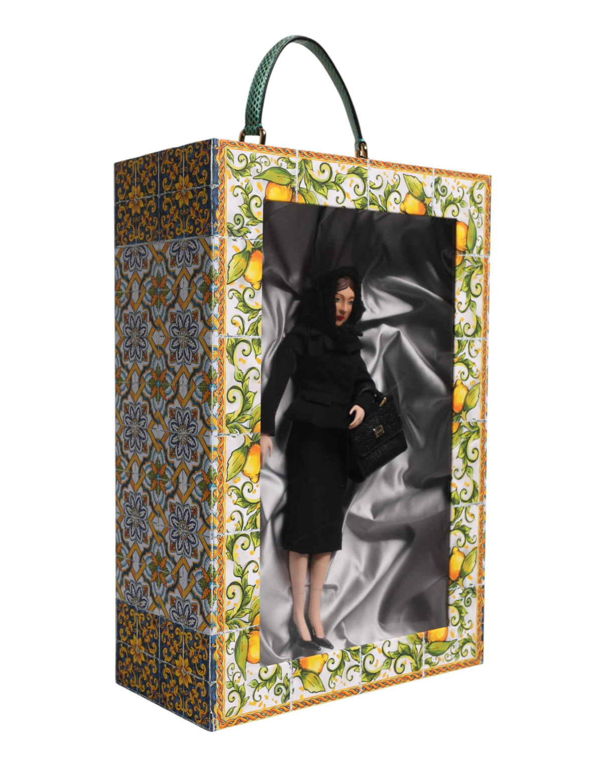 Dolce & Gabbana Black Dress Ceramic Porcelain Fashion Leather Sicily Women's Dolls