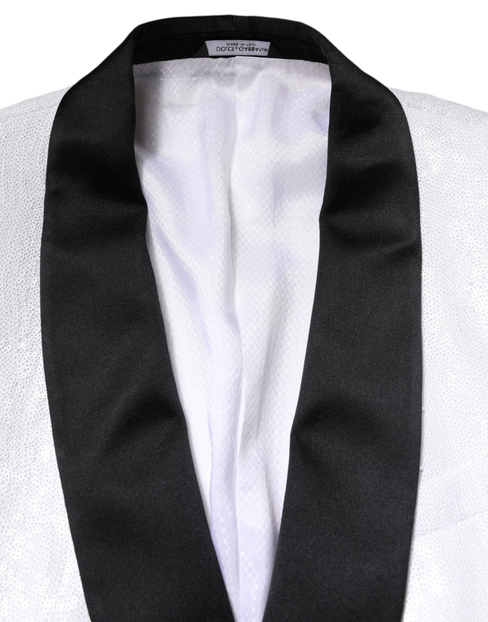 Dolce & Gabbana White Nylon Single Breasted Coat Men's Blazer