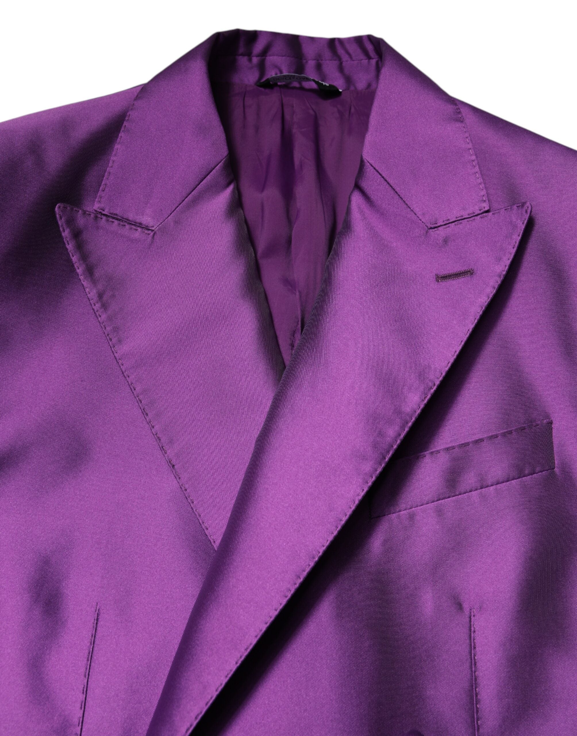 Dolce & Gabbana Purple Double Breasted Men Suit Coat Men's Blazer