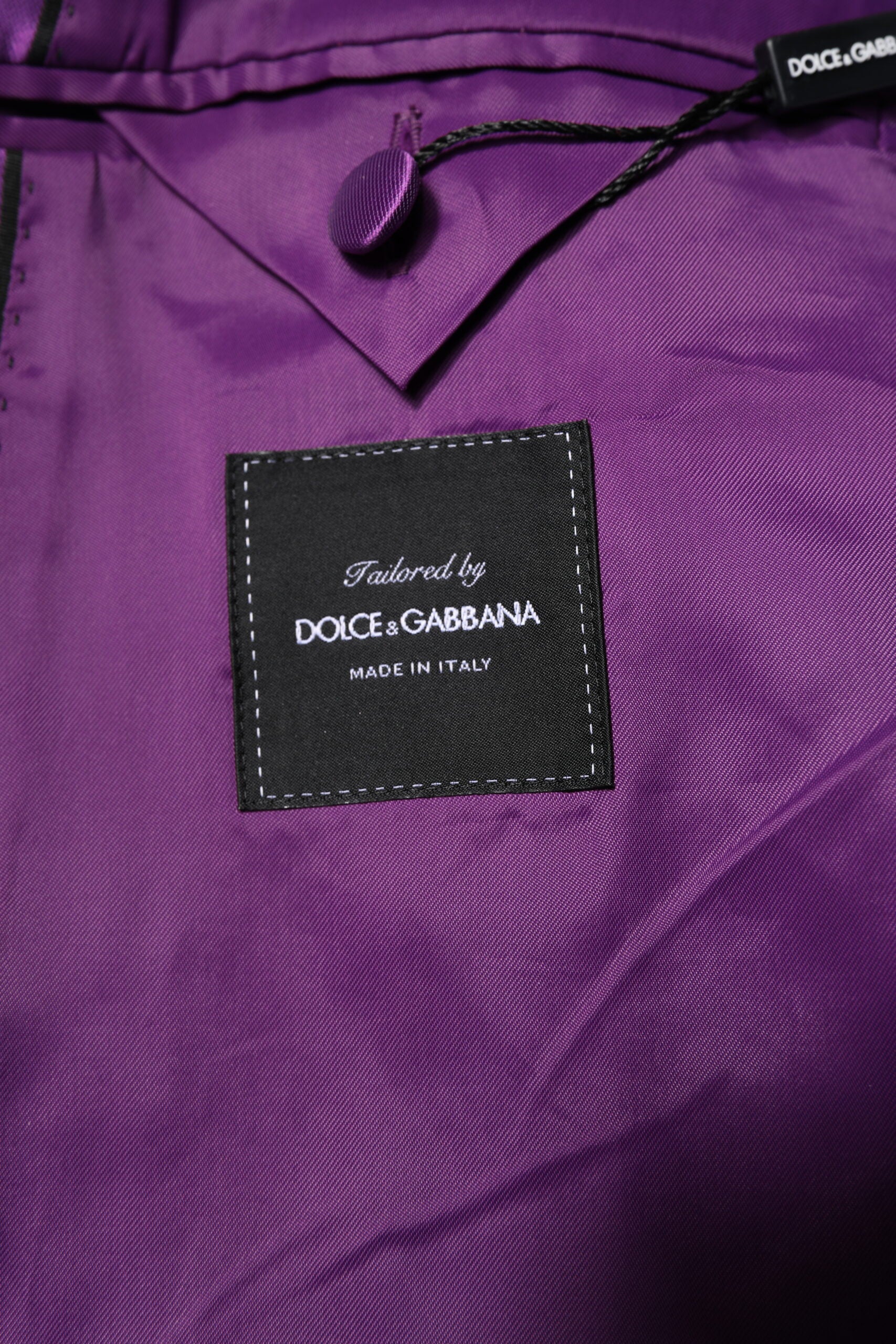 Dolce & Gabbana Purple Double Breasted Men Suit Coat Men's Blazer