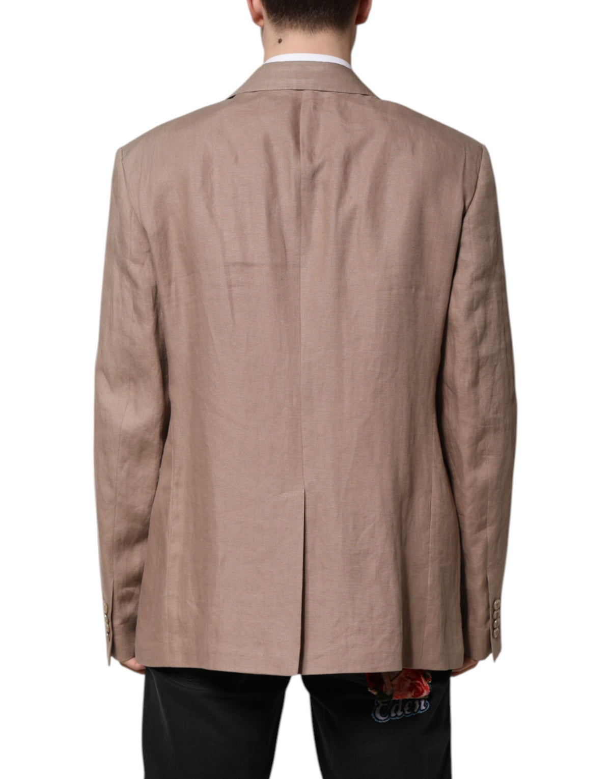 Dolce & Gabbana Beige TAORMINA Single Breasted Coat Men's Blazer
