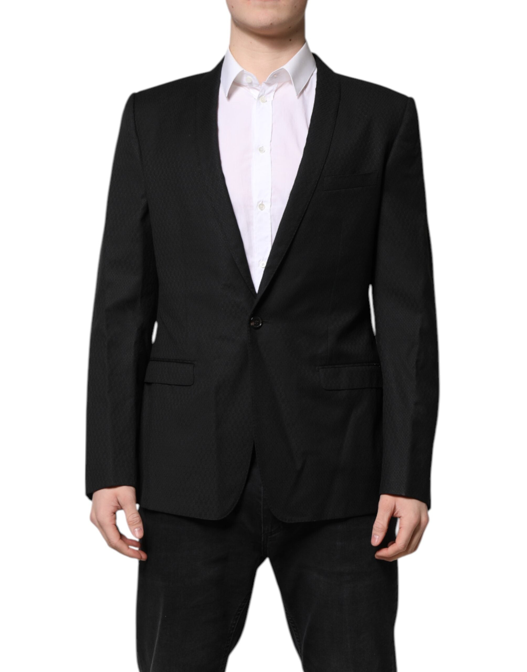 Dolce & Gabbana Black GOLD Single Breasted Suit Coat Men's Blazer