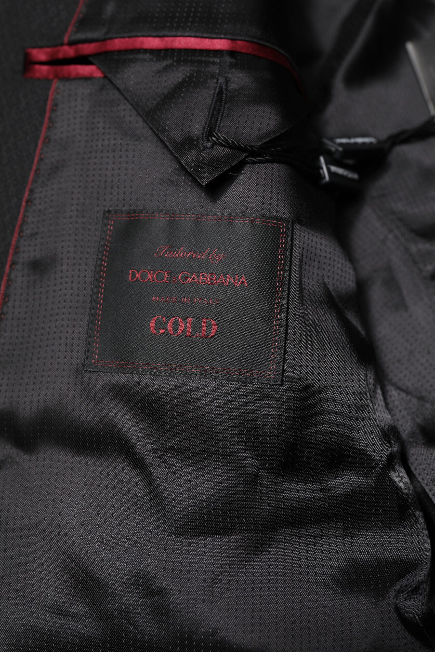 Dolce & Gabbana Black GOLD Single Breasted Suit Coat Men's Blazer