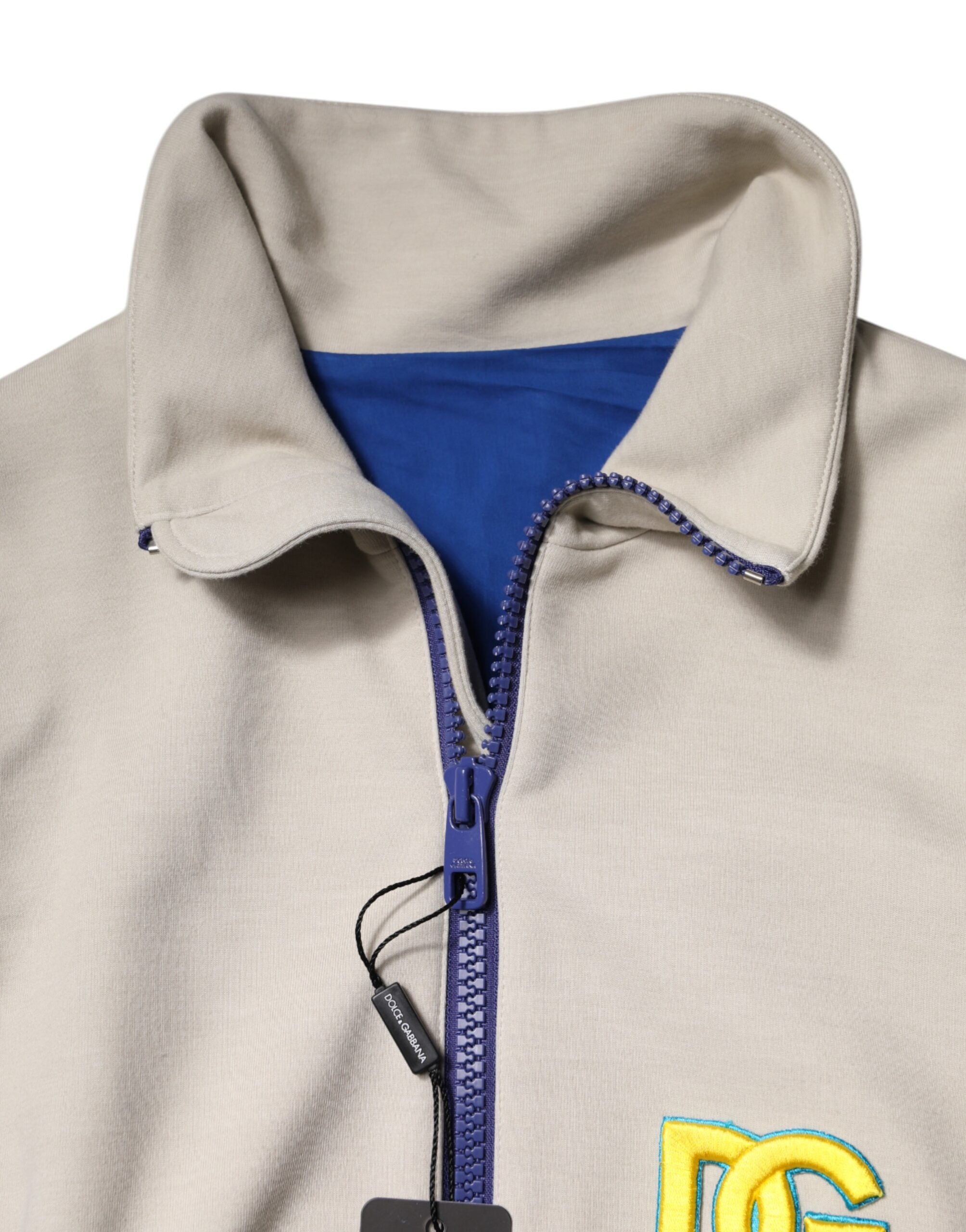 Dolce & Gabbana Multicolor Polyester Full Zip Bomber Men's Jacket